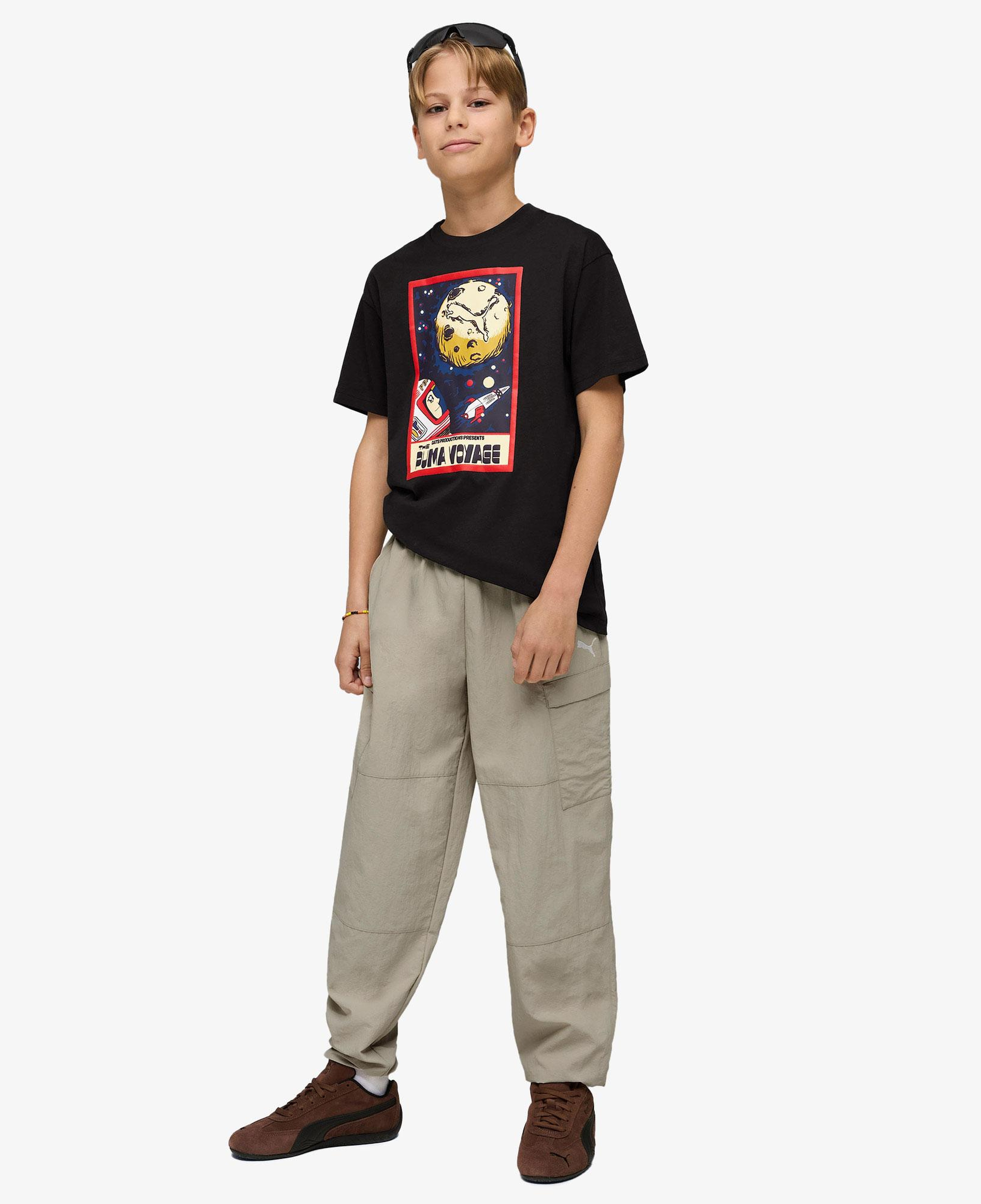 Puma Graphic Çocuk Siyah T-Shirt