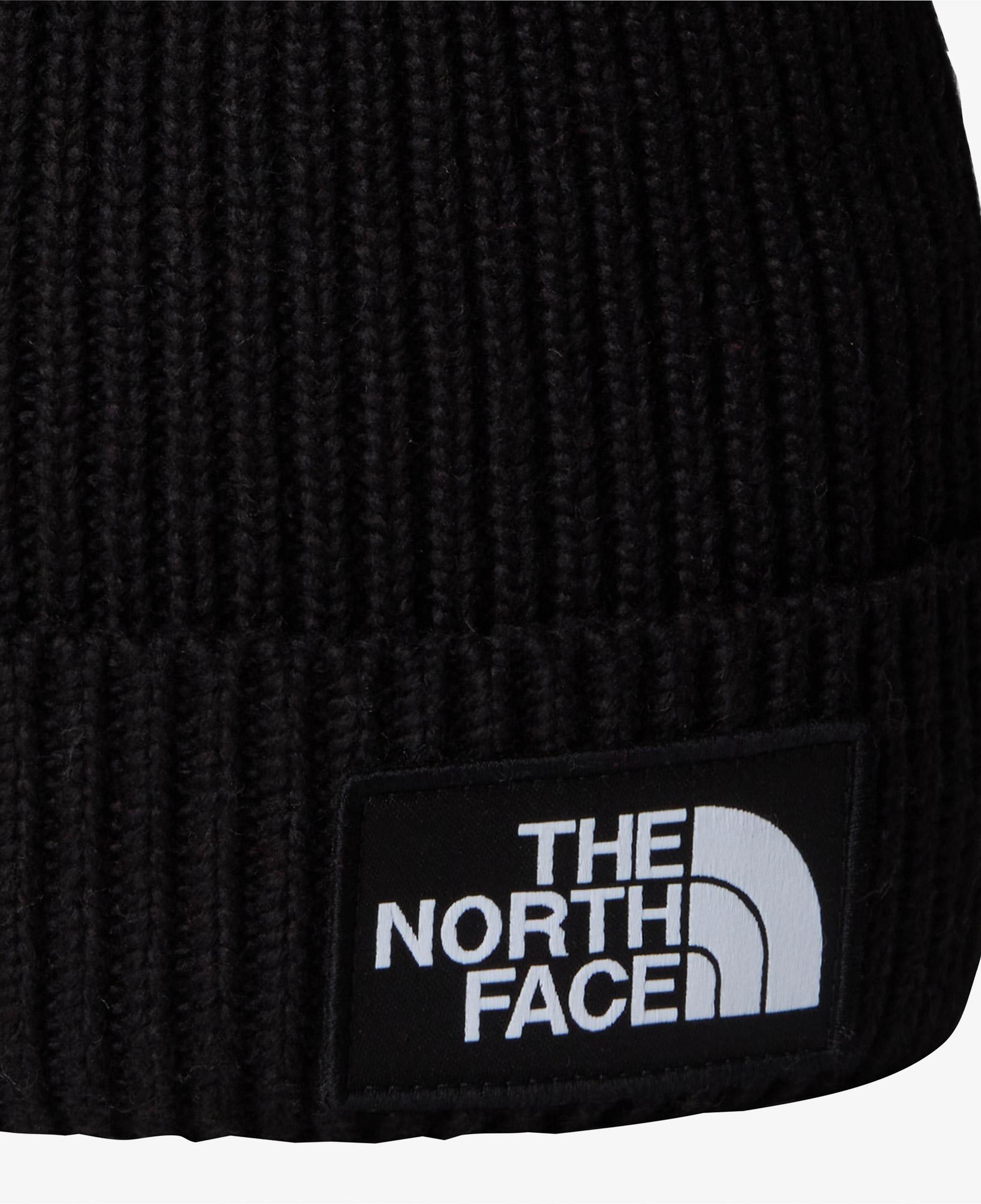The North Face Logo Box Cuffed Çocuk Siyah Bere