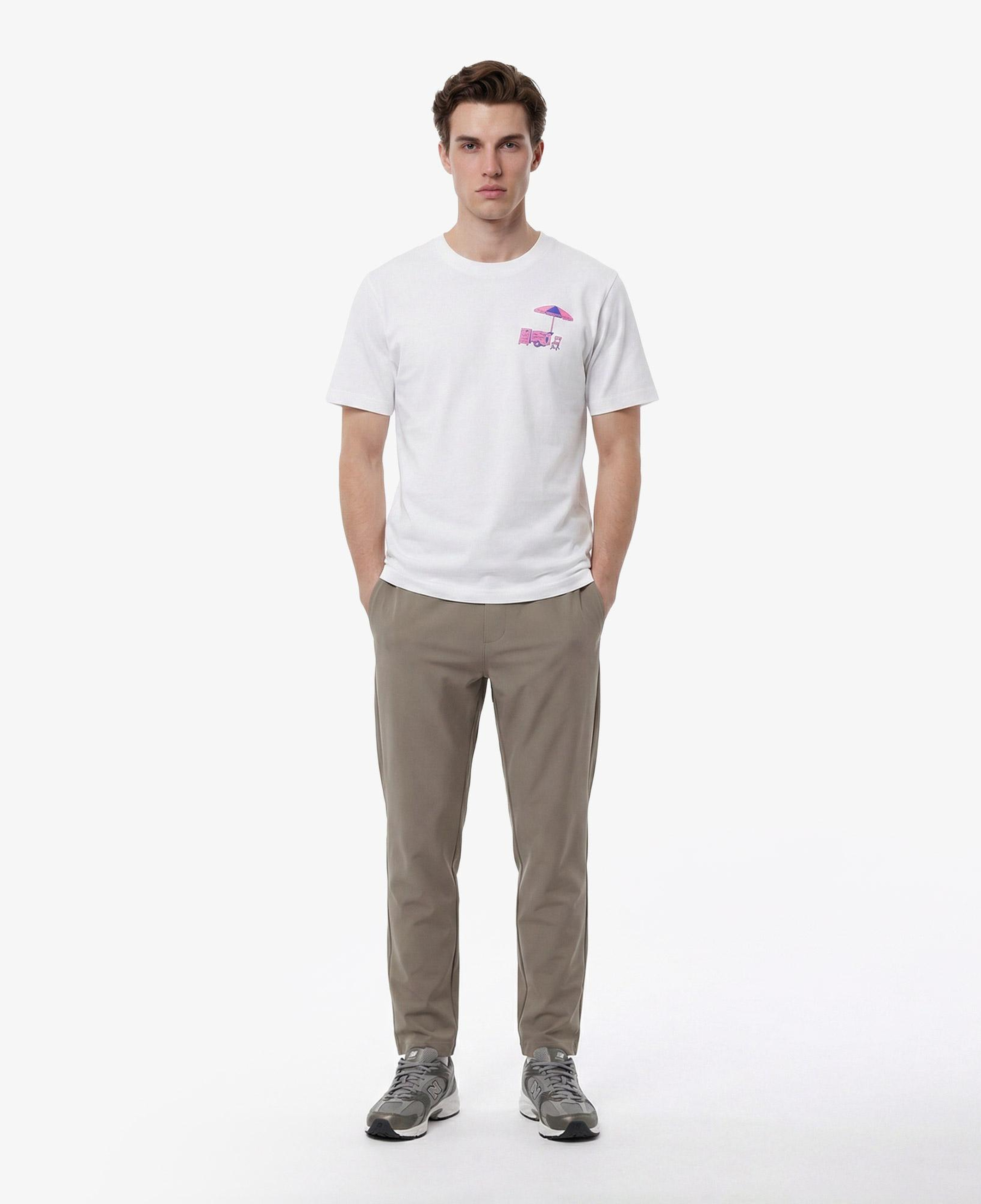 New Balance Pop Stand Erkek Beyaz T-Shirt