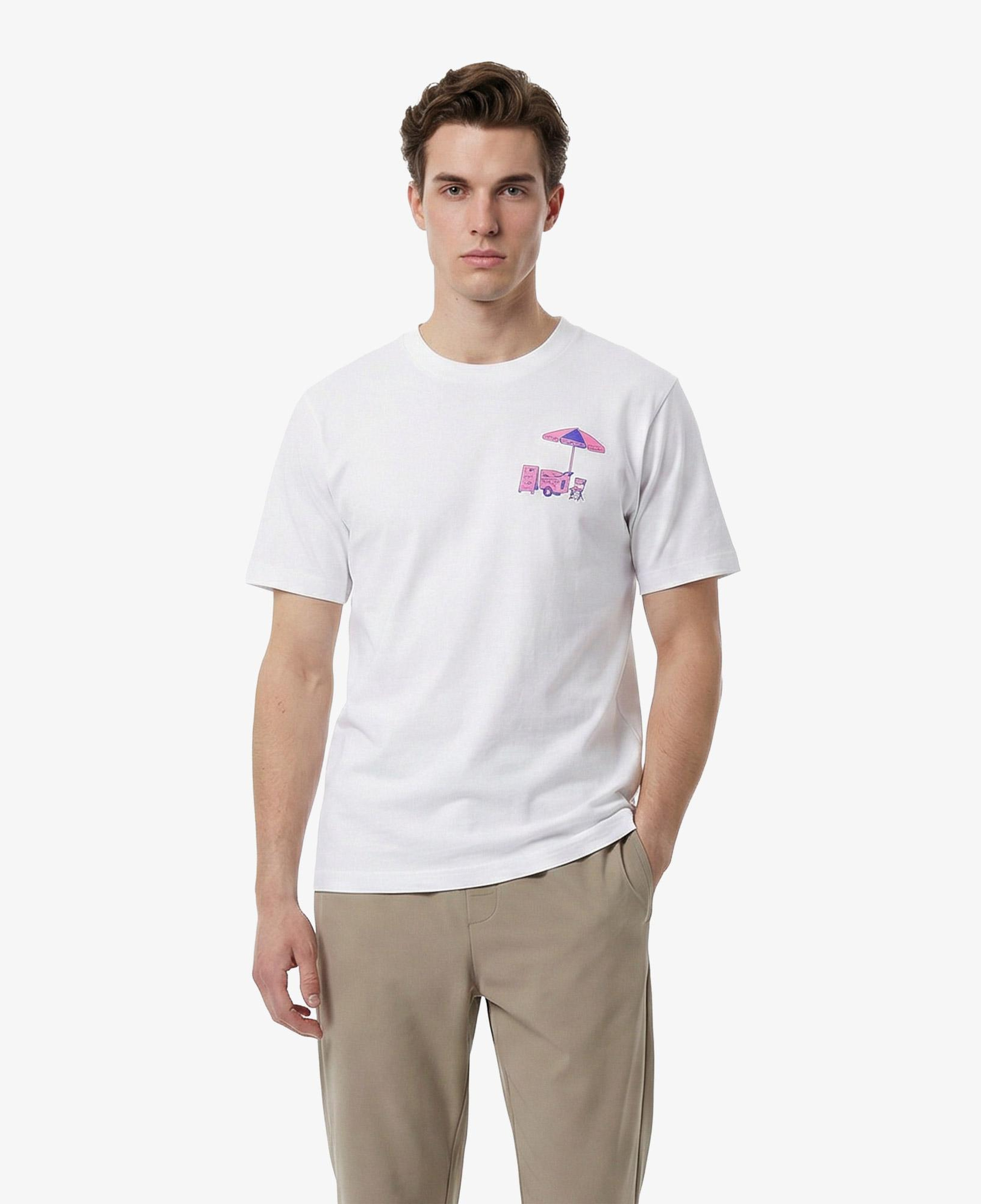 New Balance Pop Stand Erkek Beyaz T-Shirt