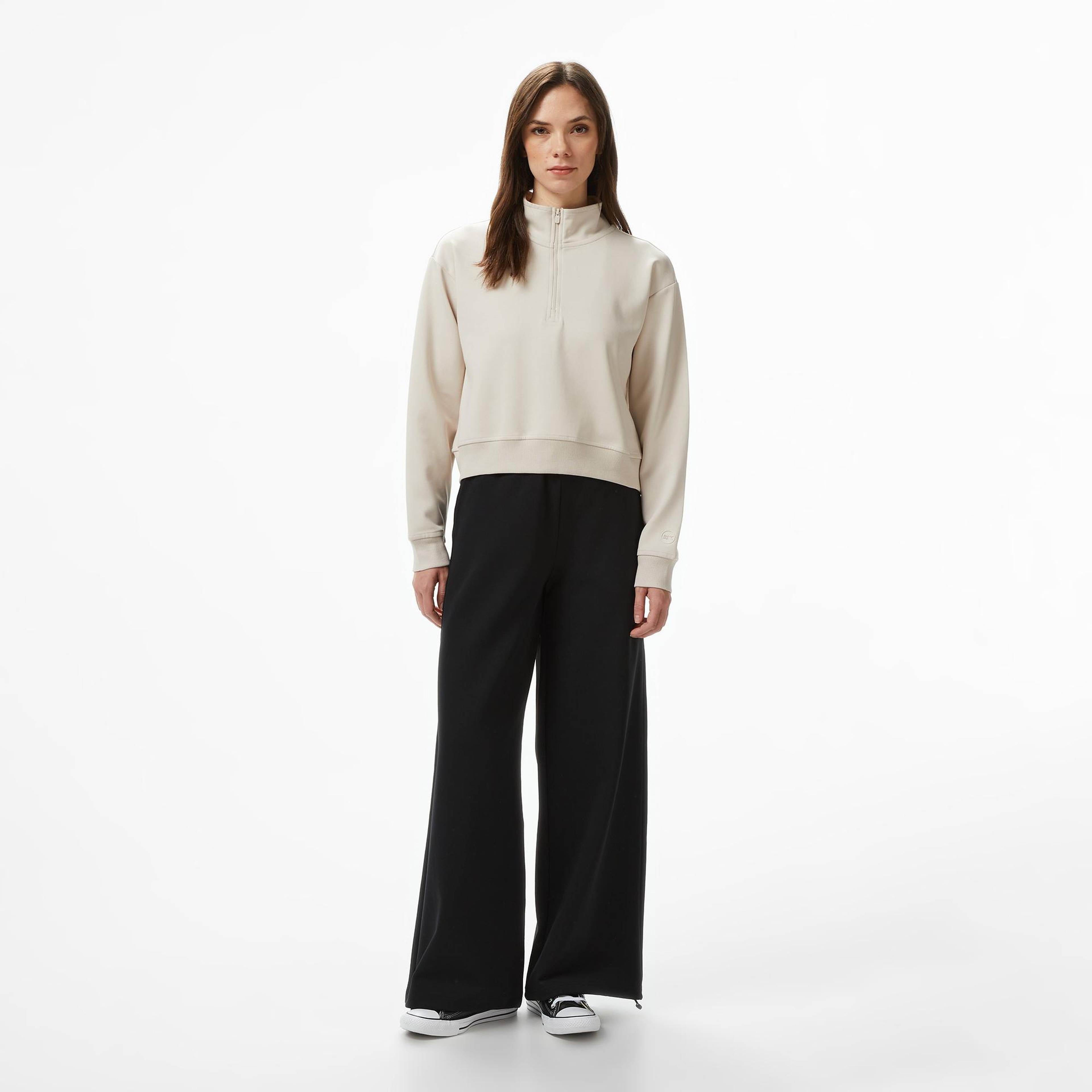 UNITED4 Kadın Krem Sweatshirt
