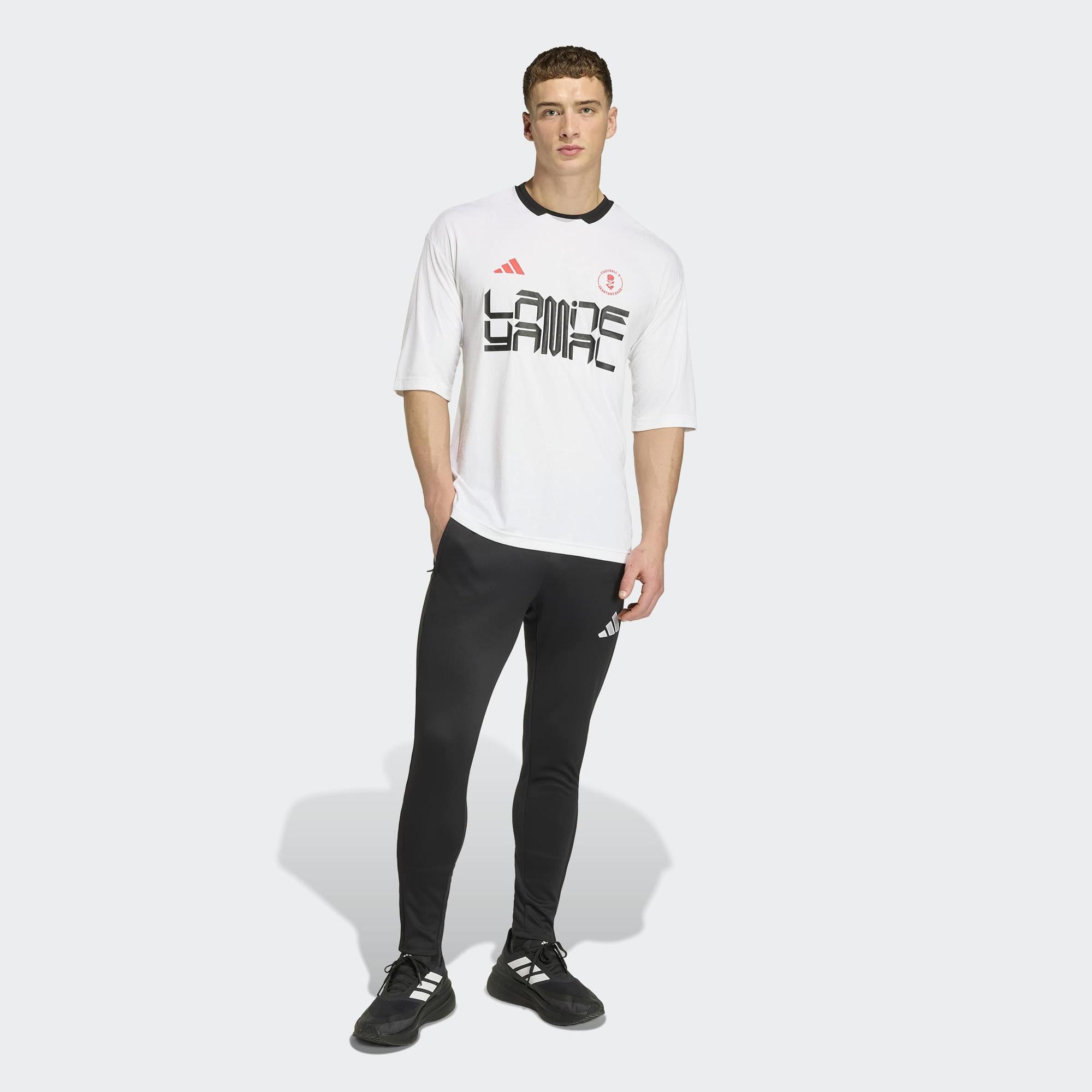 adidas Lamine Yamal Erkek Beyaz T-Shirt
