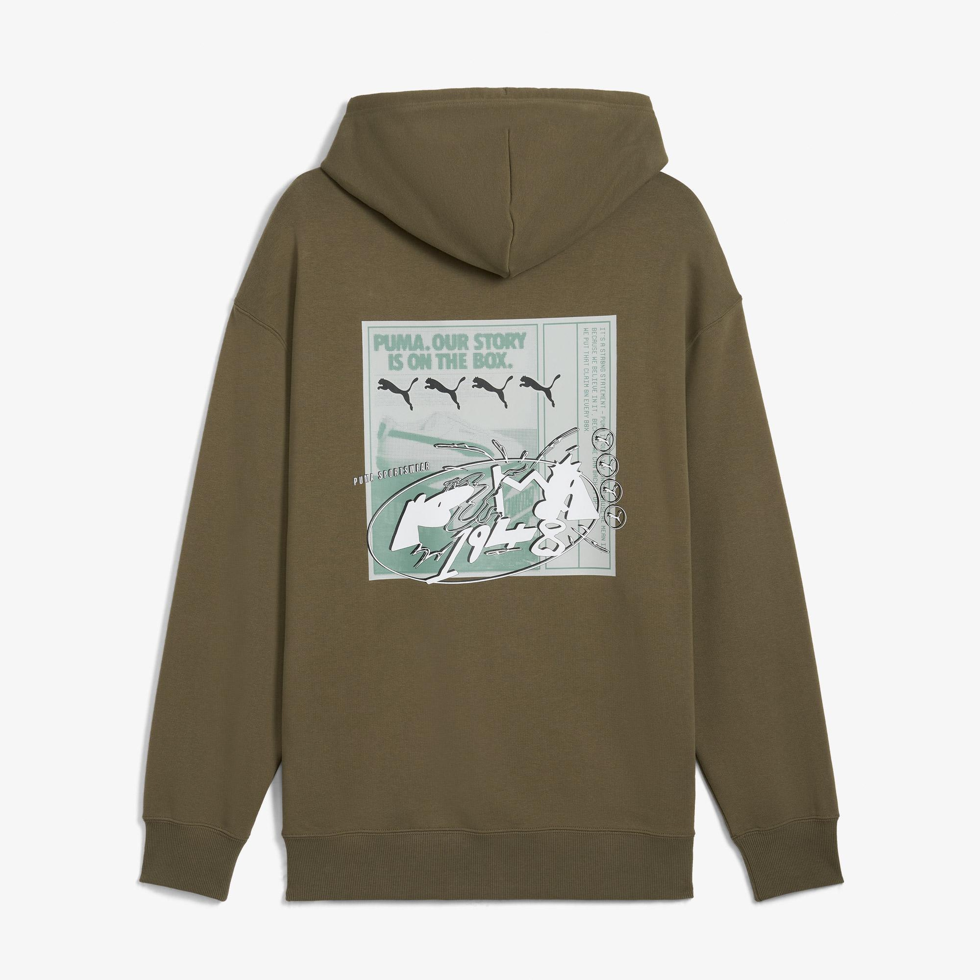Puma Future Archive Graphic Unisex Yeşil Sweatshirt