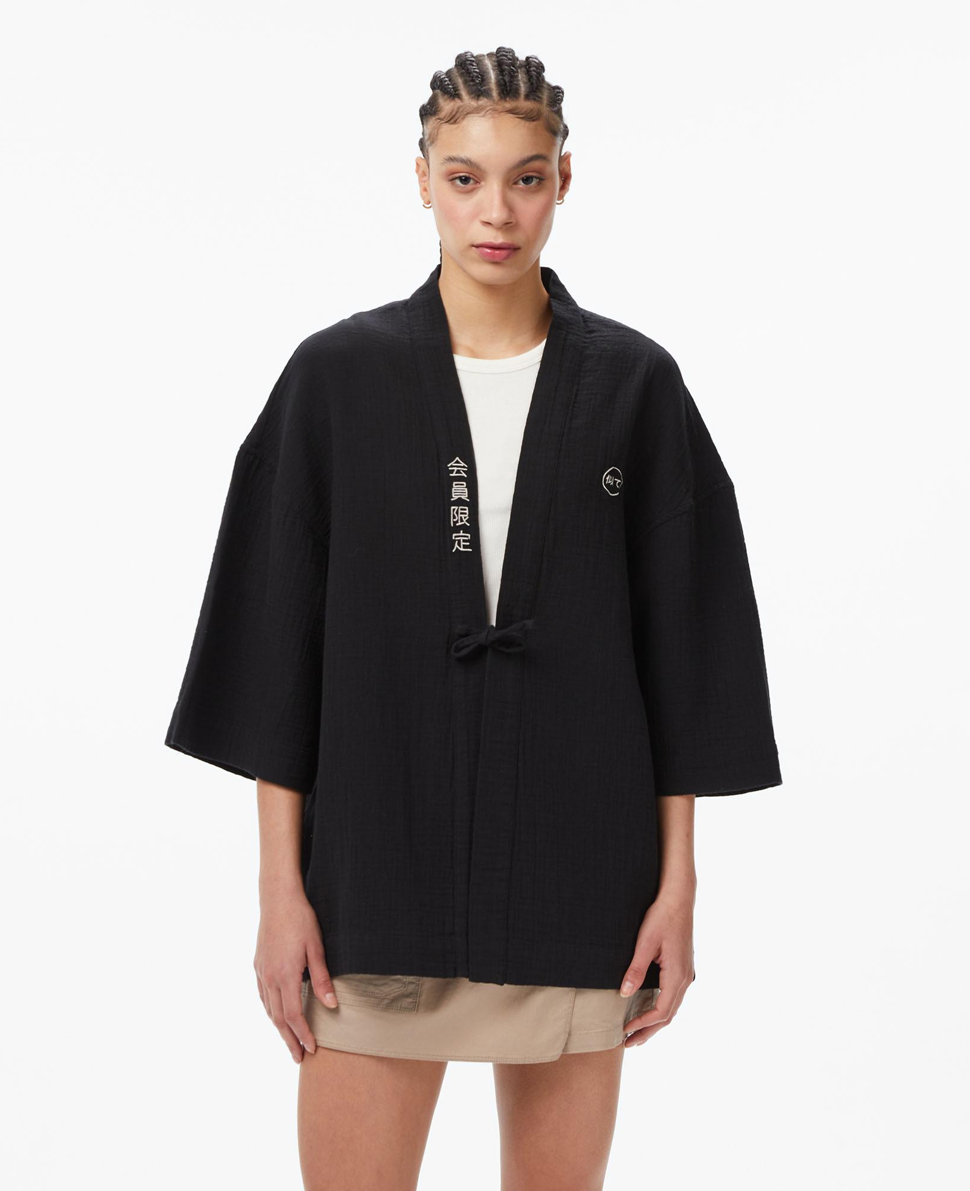 UNITED4 Unisex Siyah Kimono