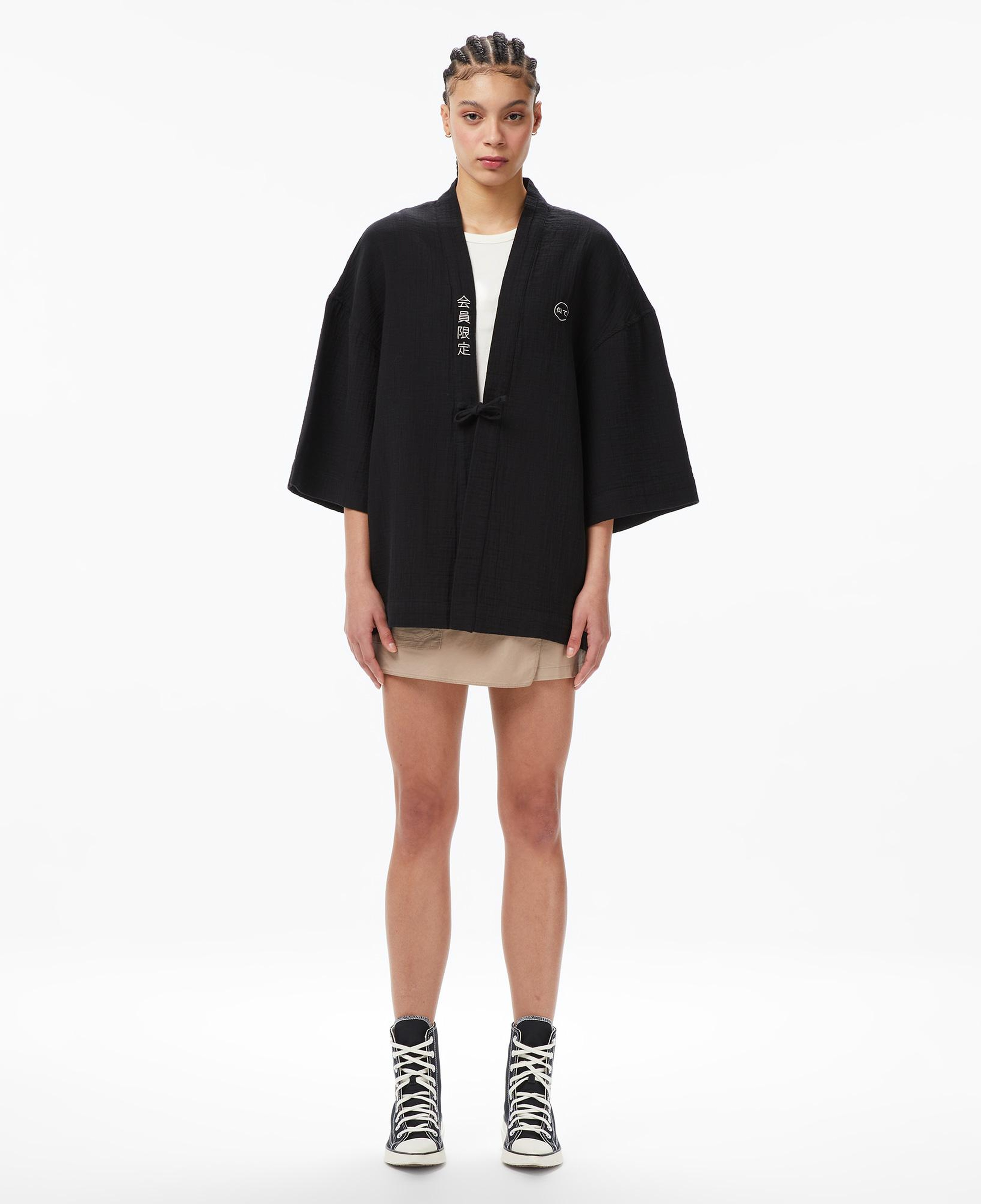 UNITED4 Unisex Siyah Kimono
