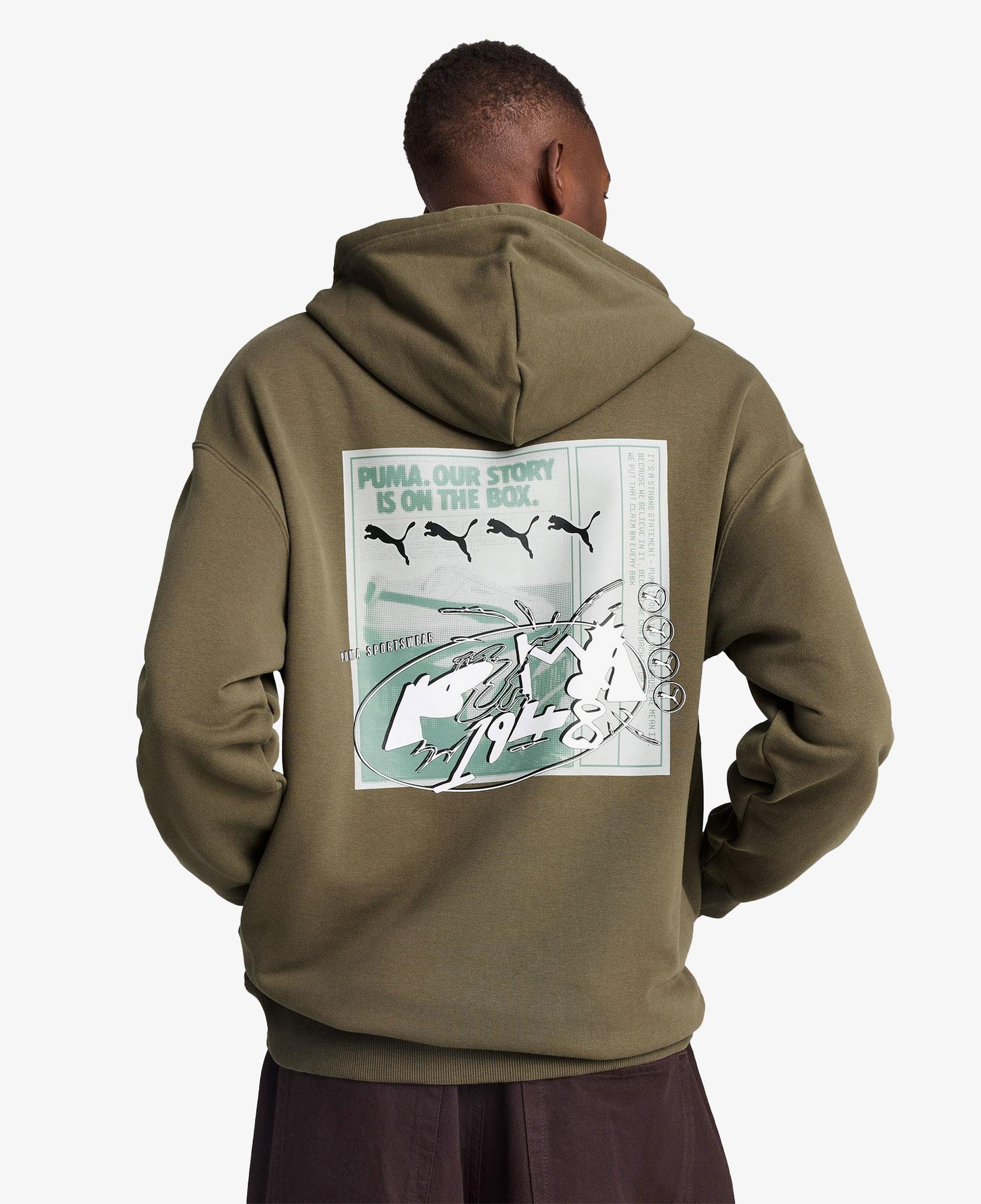 Puma Future Archive Graphic Unisex Yeşil Sweatshirt
