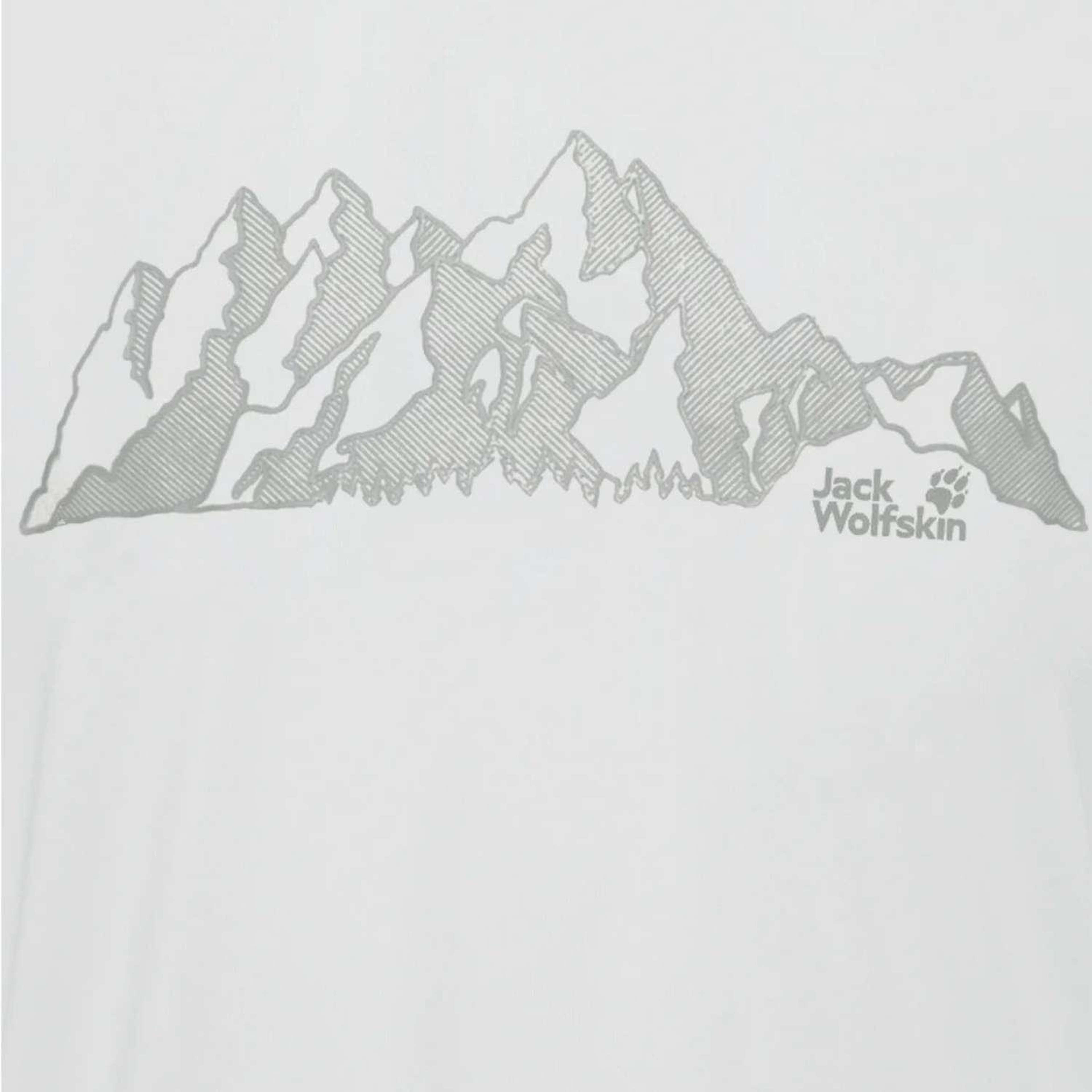 Jack Wolfskin Peak Graphic Erkek Beyaz Tişört