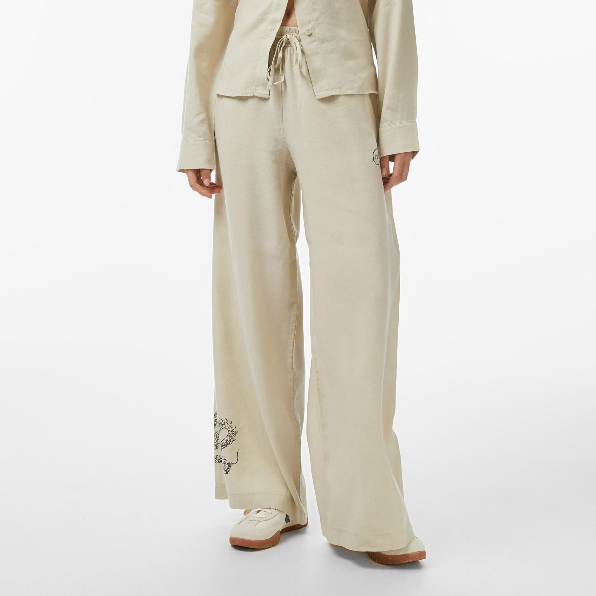 UNITED4 Regular Fit Kadın Krem Pantolon