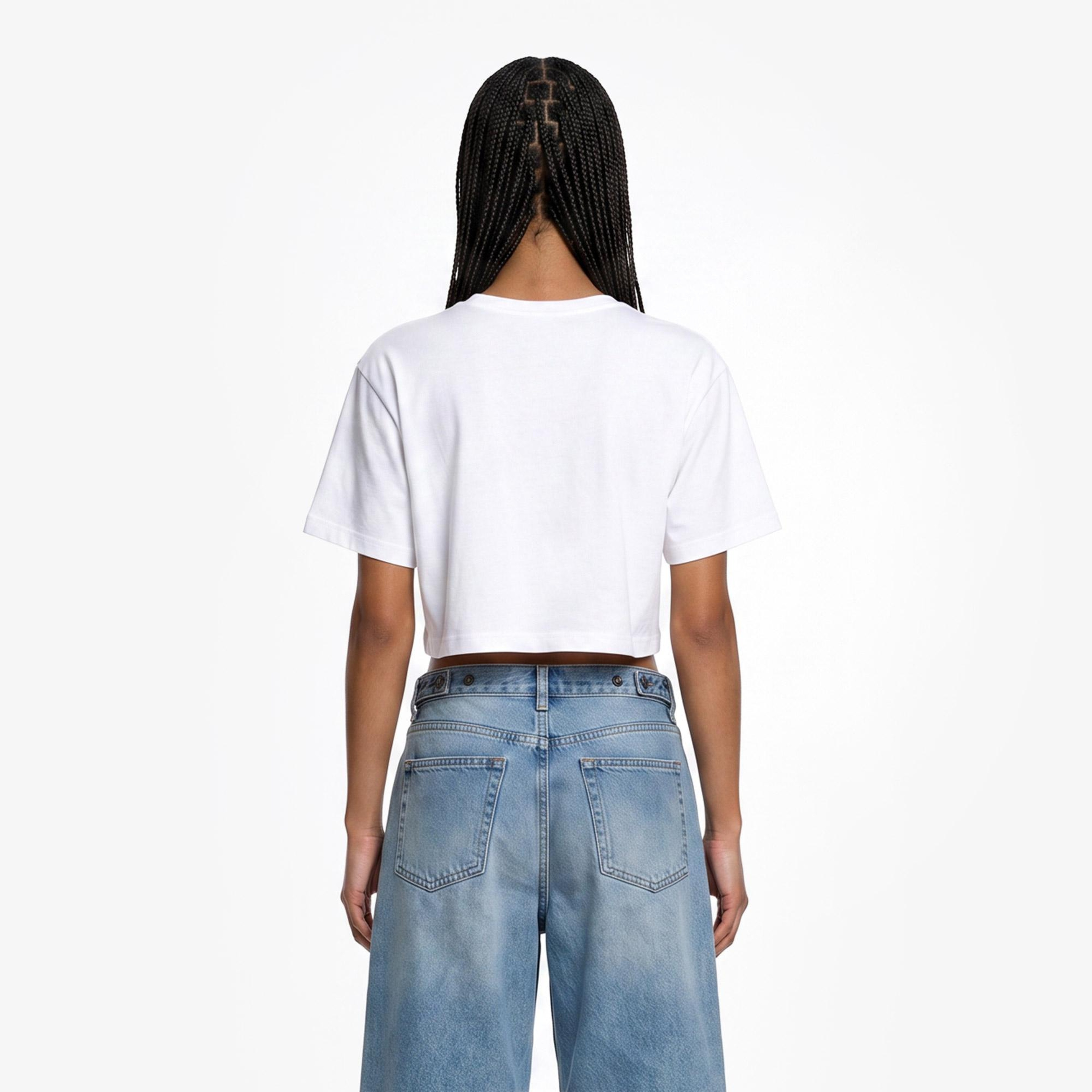 Vans Y2K Boho Relax Crop Kadın Beyaz T-Shirt