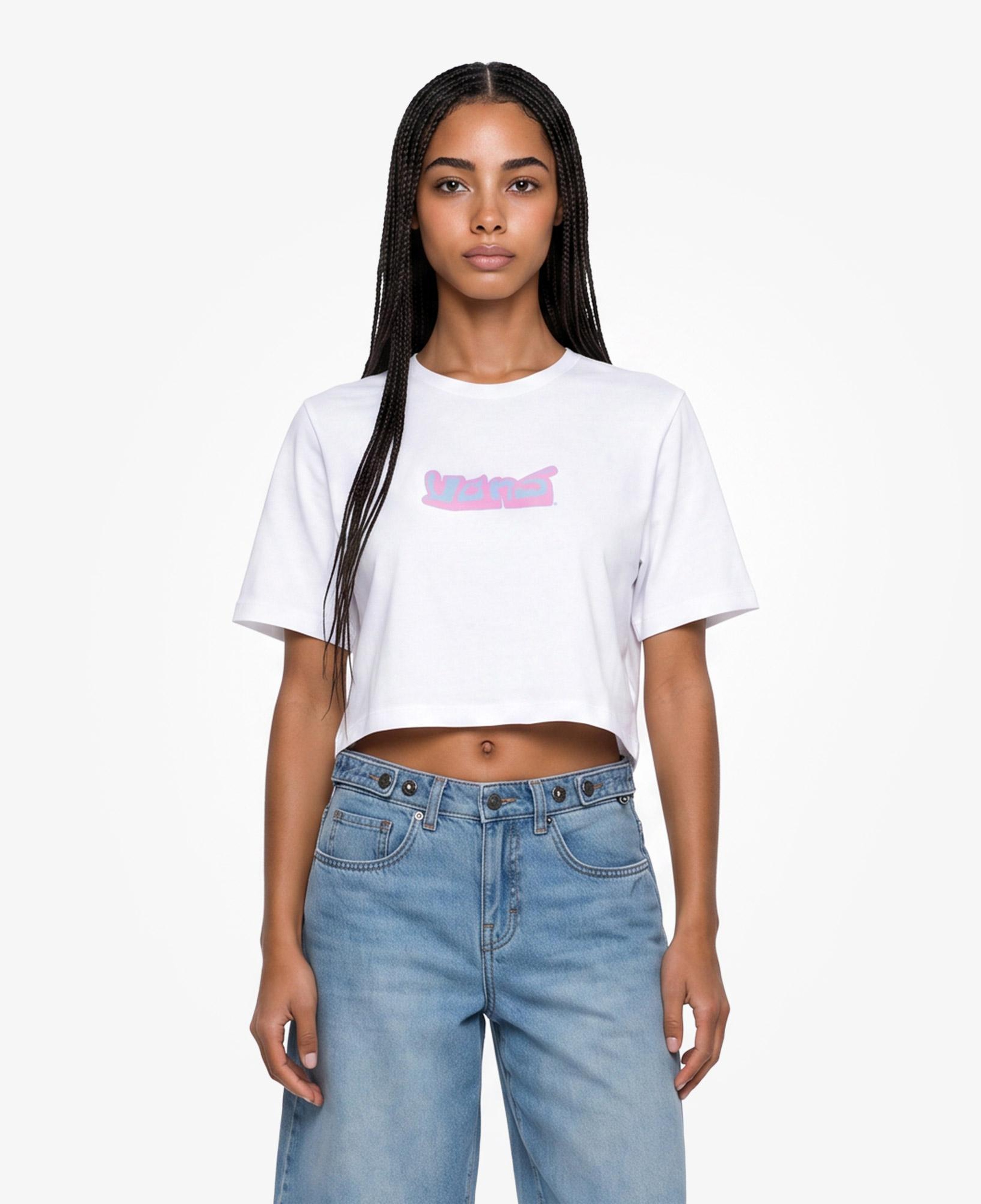 Vans Y2K Boho Relax Crop Kadın Beyaz T-Shirt