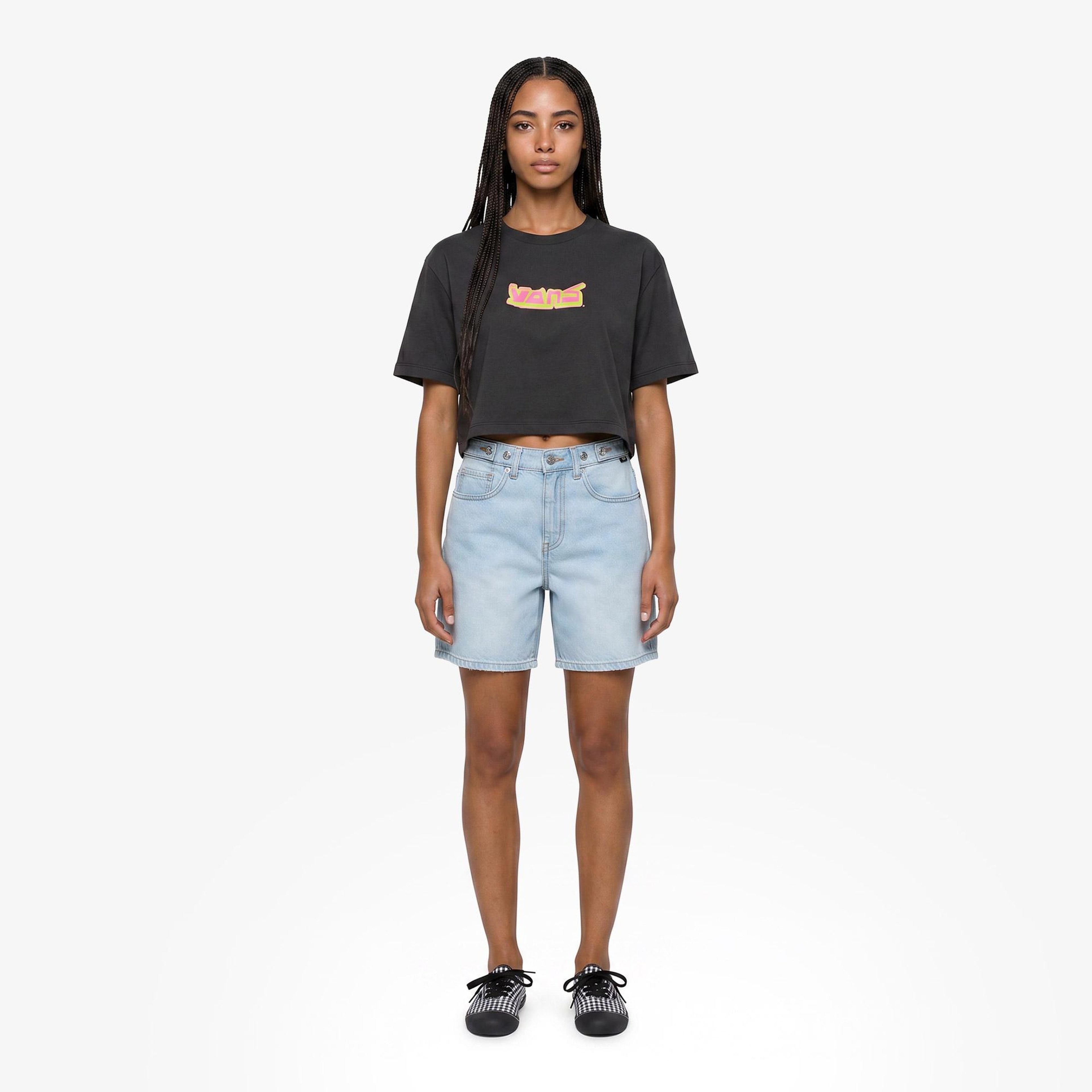 Vans Y2K Boho Relax Crop Kadın Siyah T-Shirt
