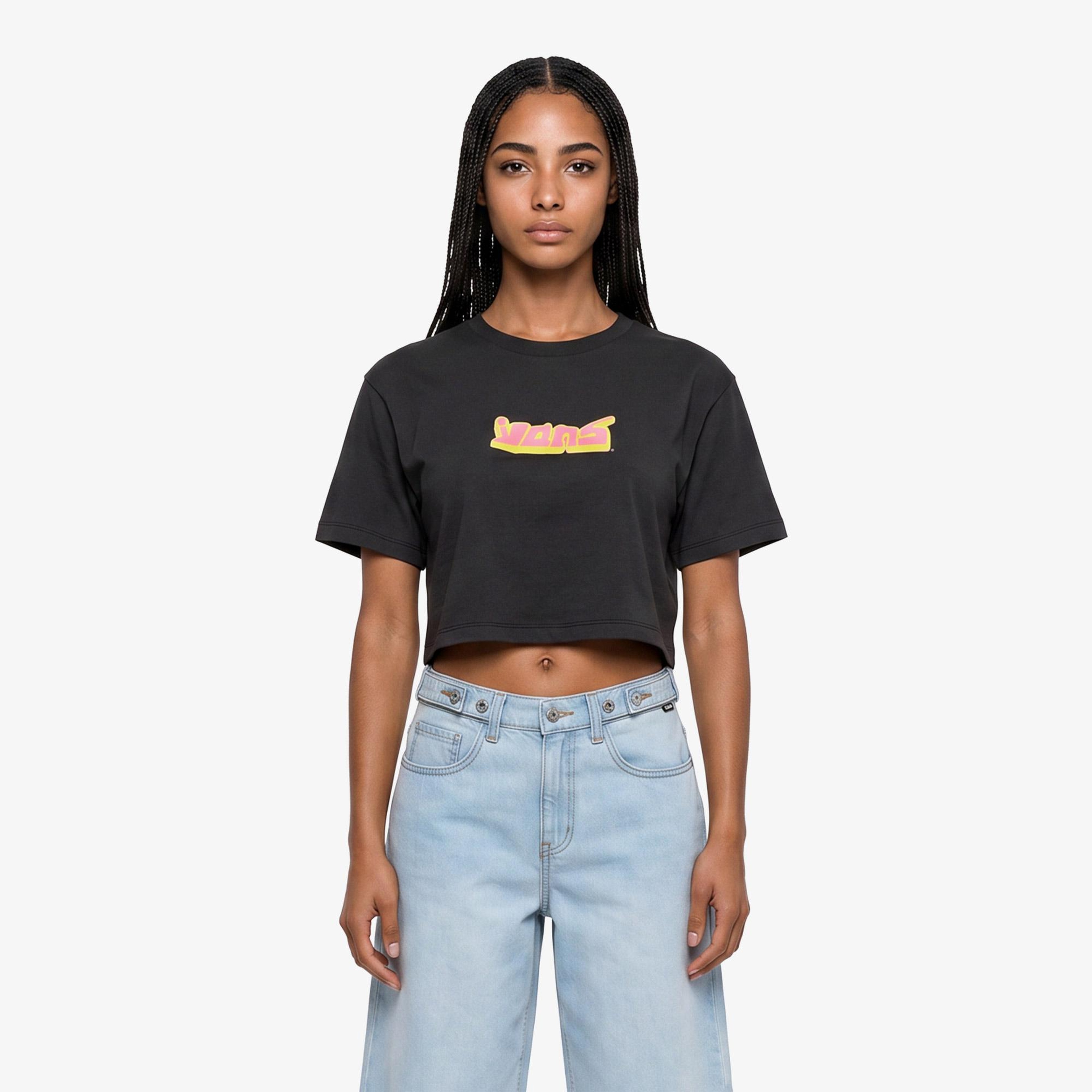 Vans Y2K Boho Relax Crop Kadın Siyah T-Shirt
