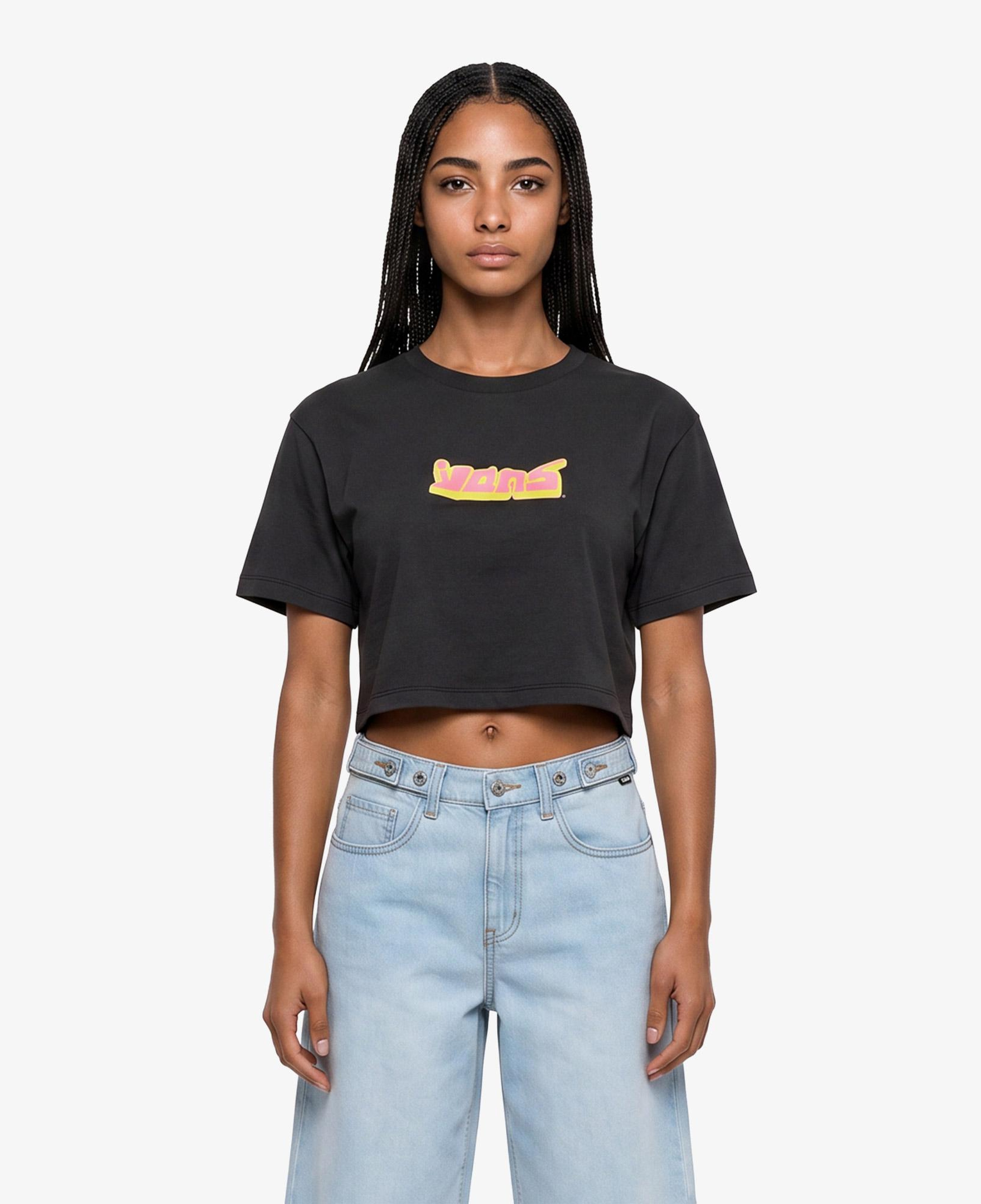 Vans Y2K Boho Relax Crop Kadın Siyah T-Shirt