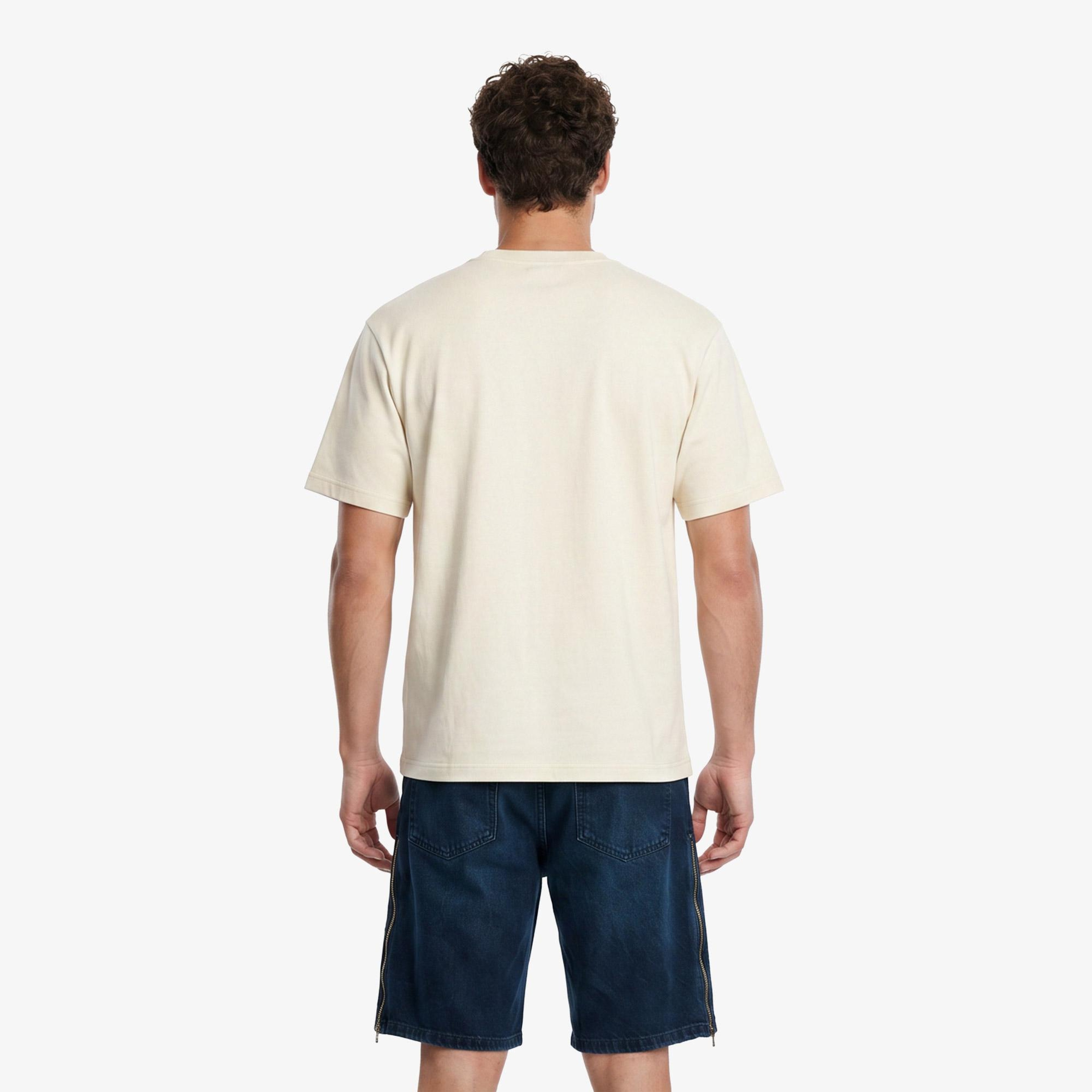 UNITED4 Regular Fit Erkek Krem T-Shirt