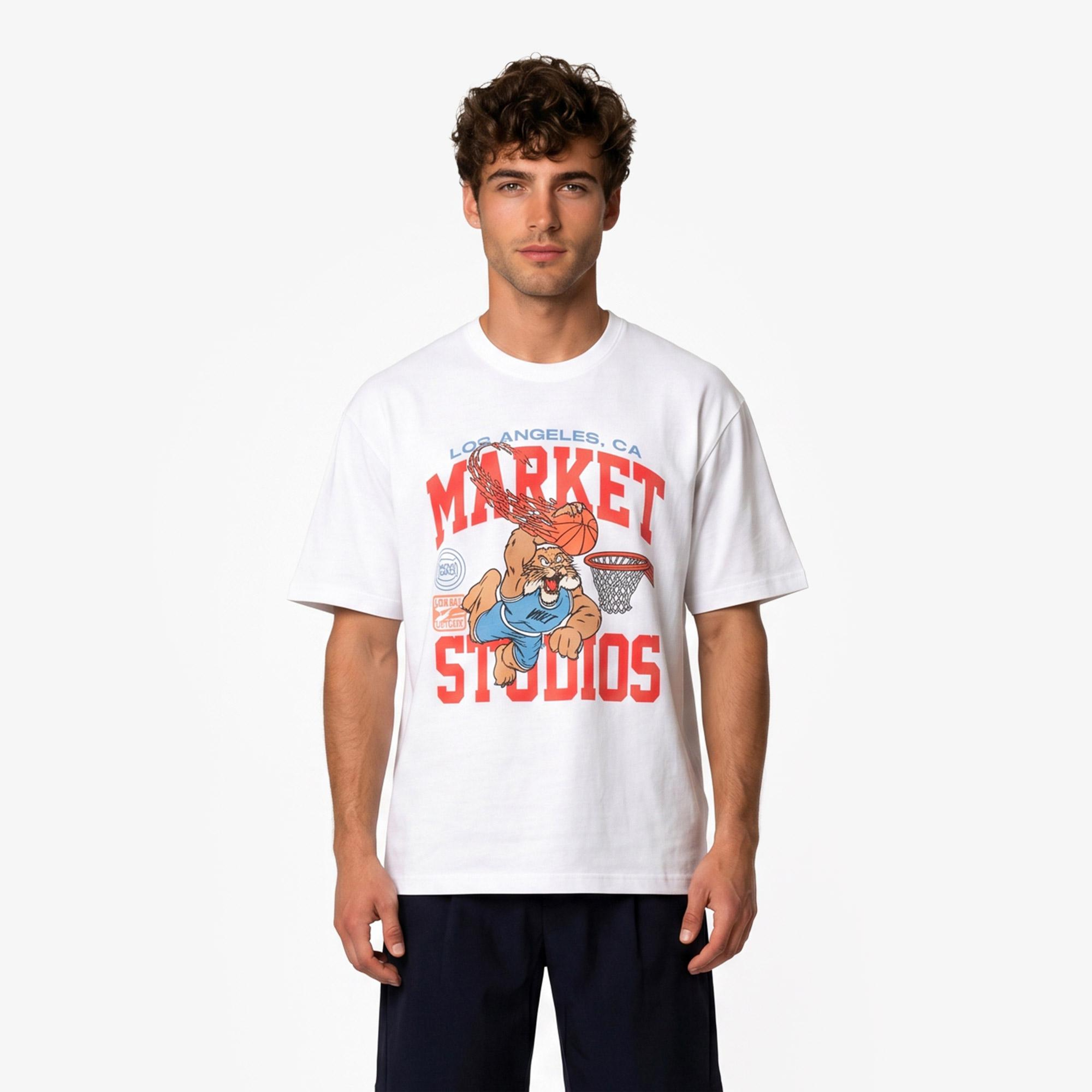 Market Ballin Bobcat Erkek Beyaz T-Shirt