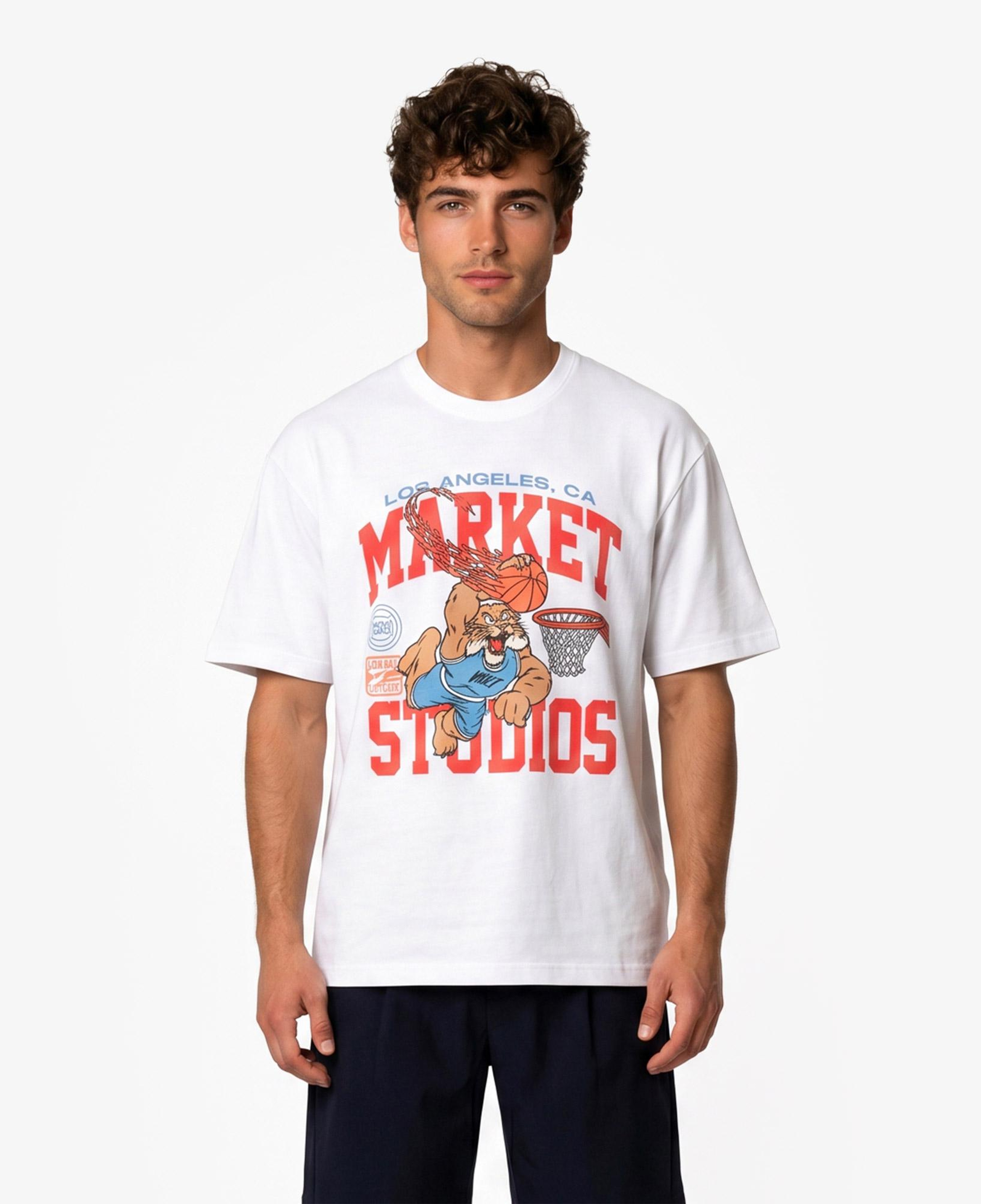 Market Ballin Bobcat Erkek Beyaz T-Shirt