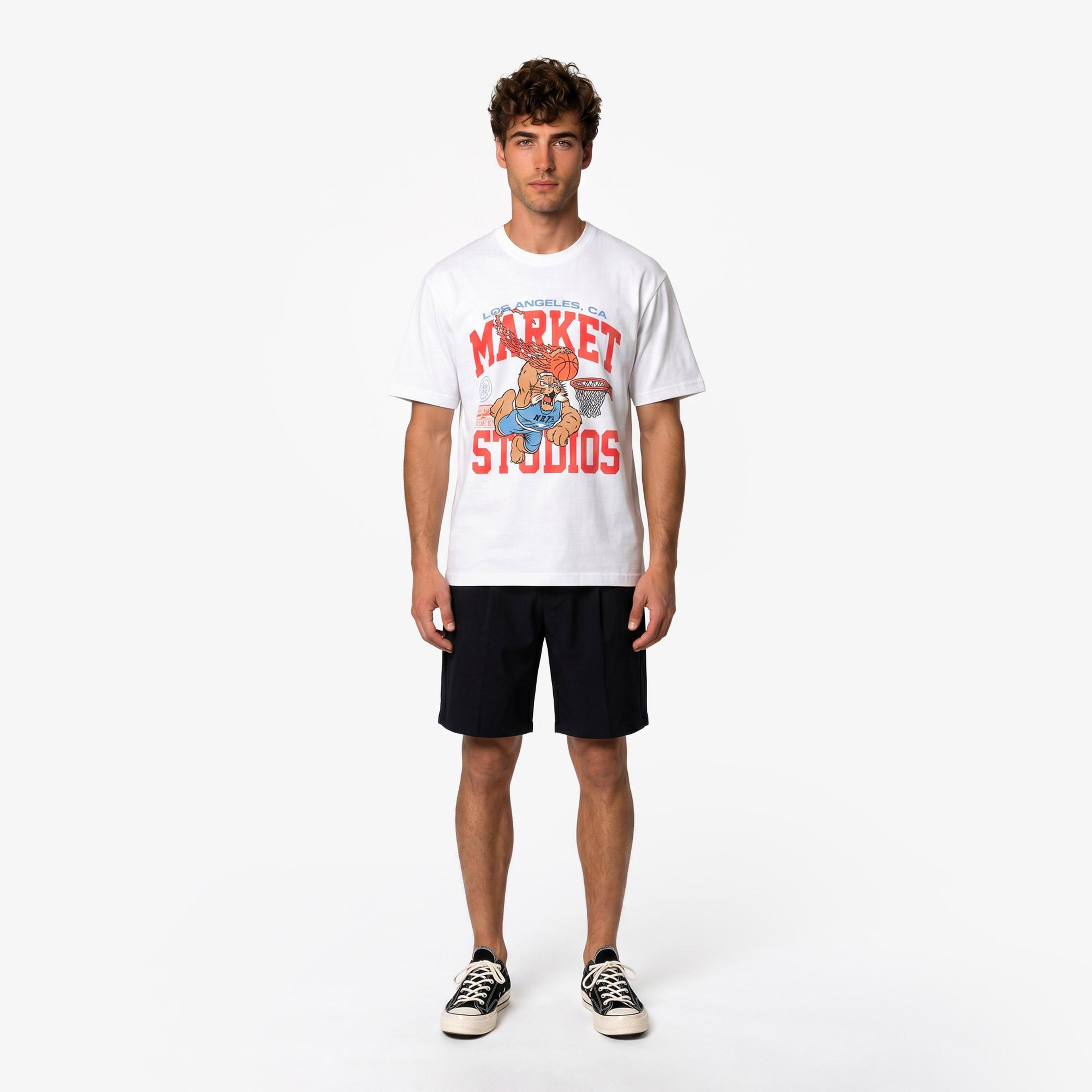 Market Ballin Bobcat Erkek Beyaz T-Shirt