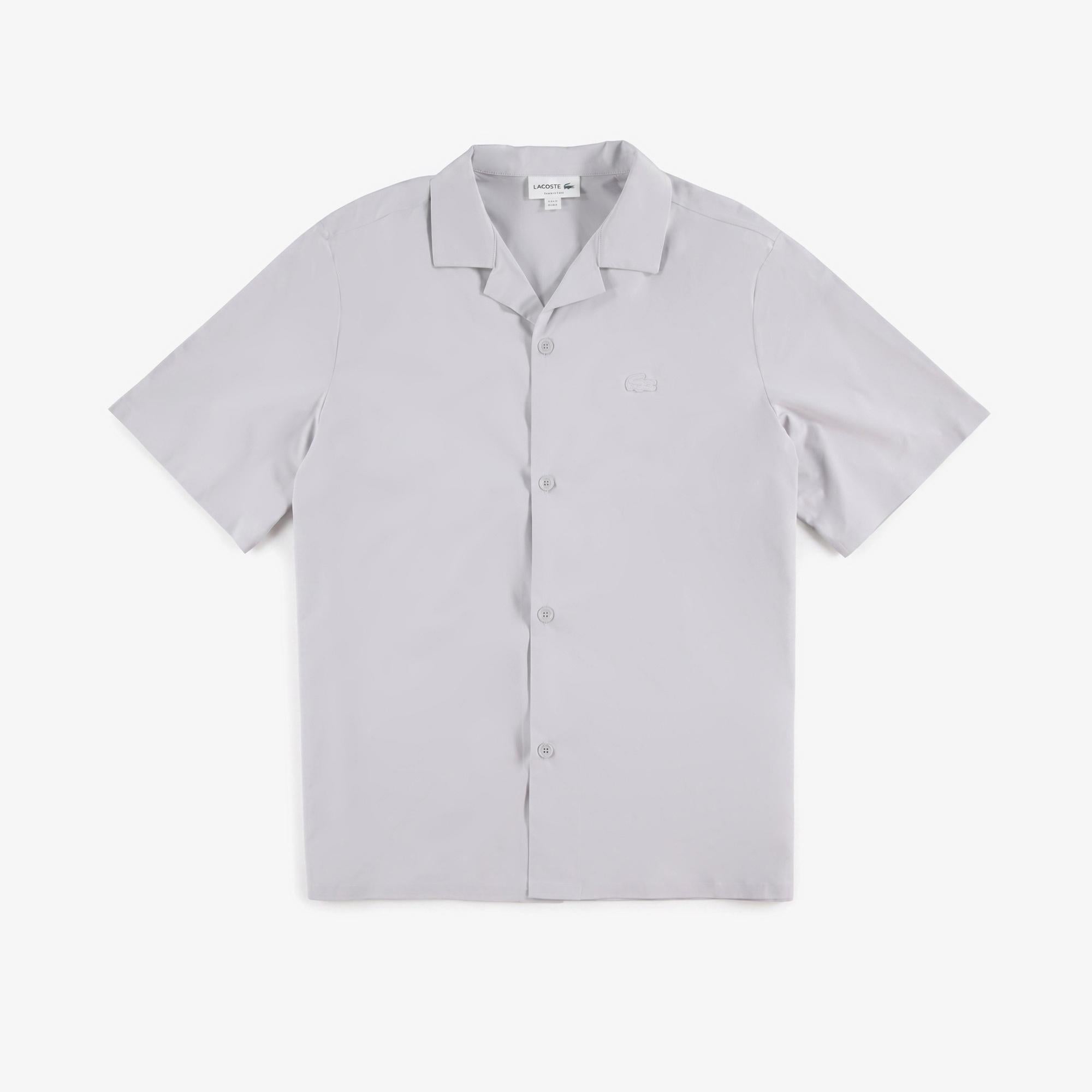 Erkek Relaxed Fit Kısa Kollu Gri Gömlek