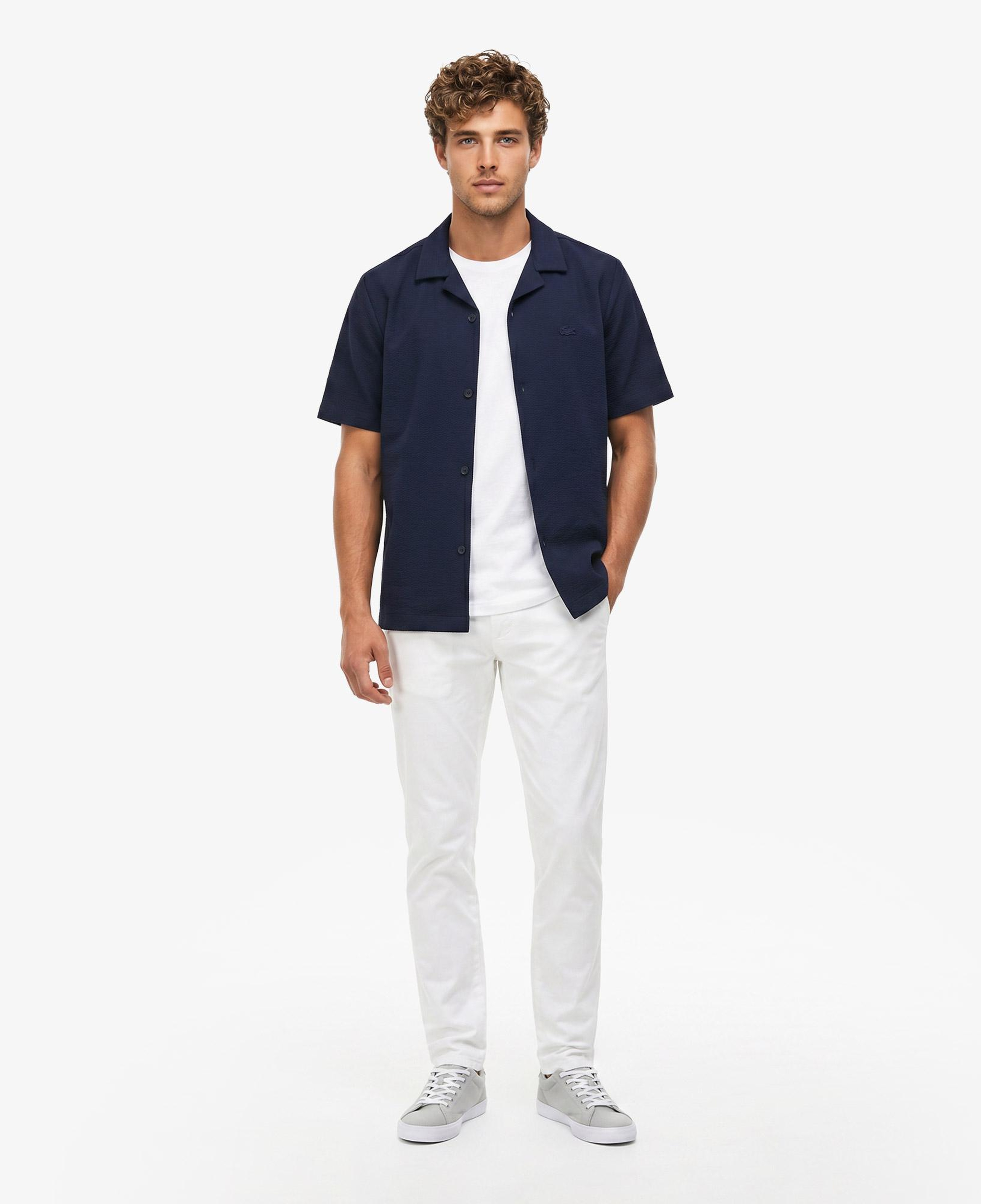 Erkek Slim Fit Krem Chino Pantolon