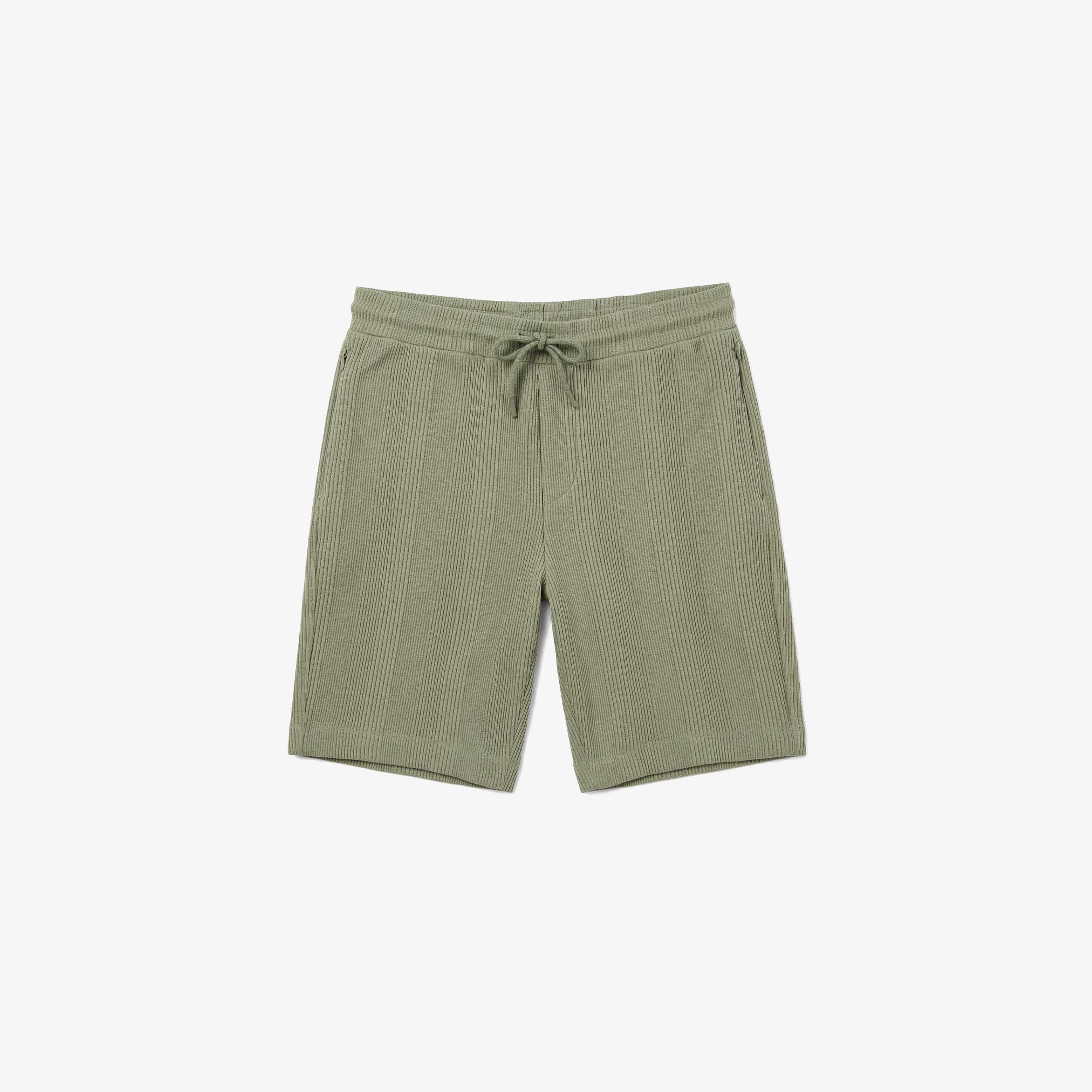 Erkek Relaxed Fit Haki Bermuda Şort