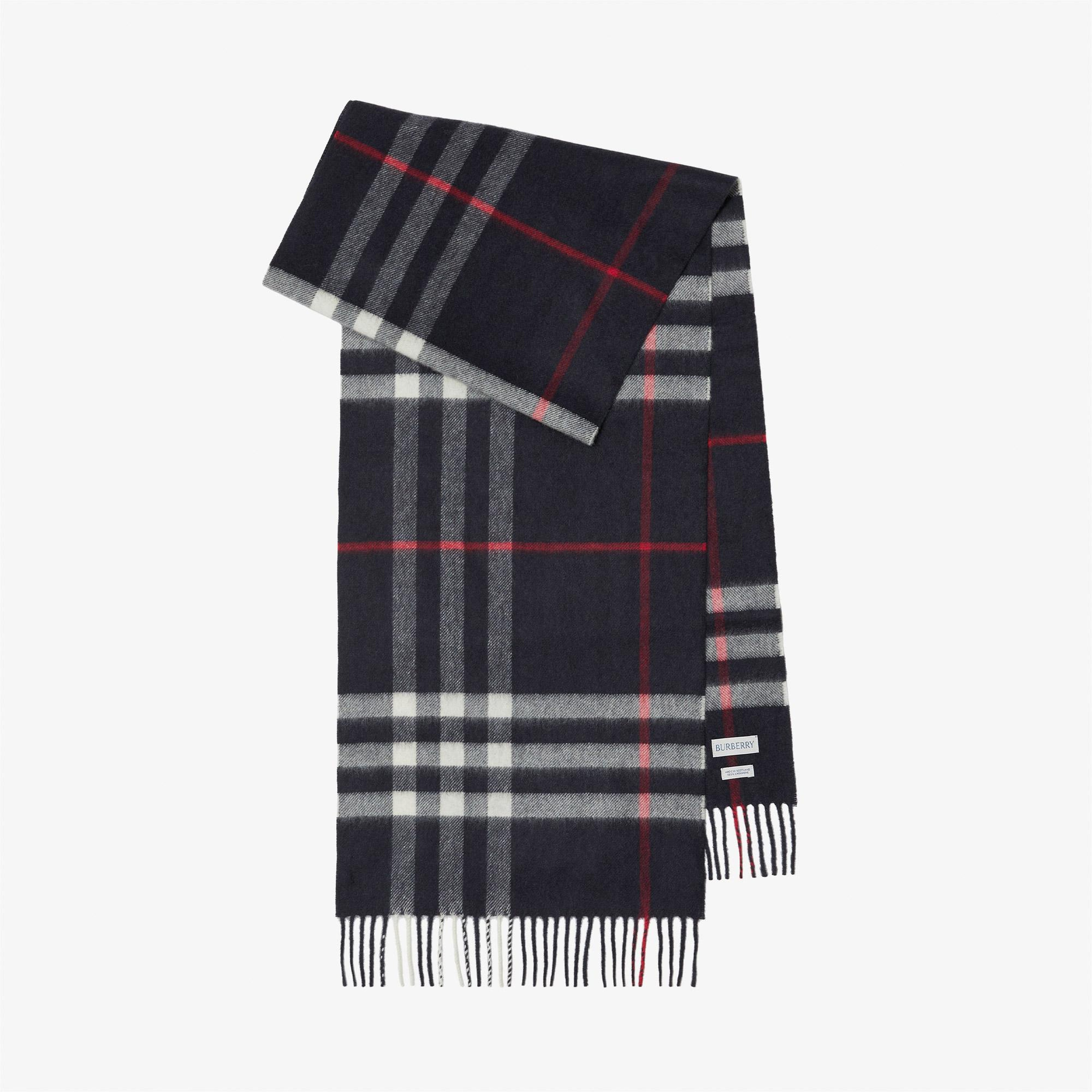 Burberry Check Kaşmir Kadın Lacivert Atkı
