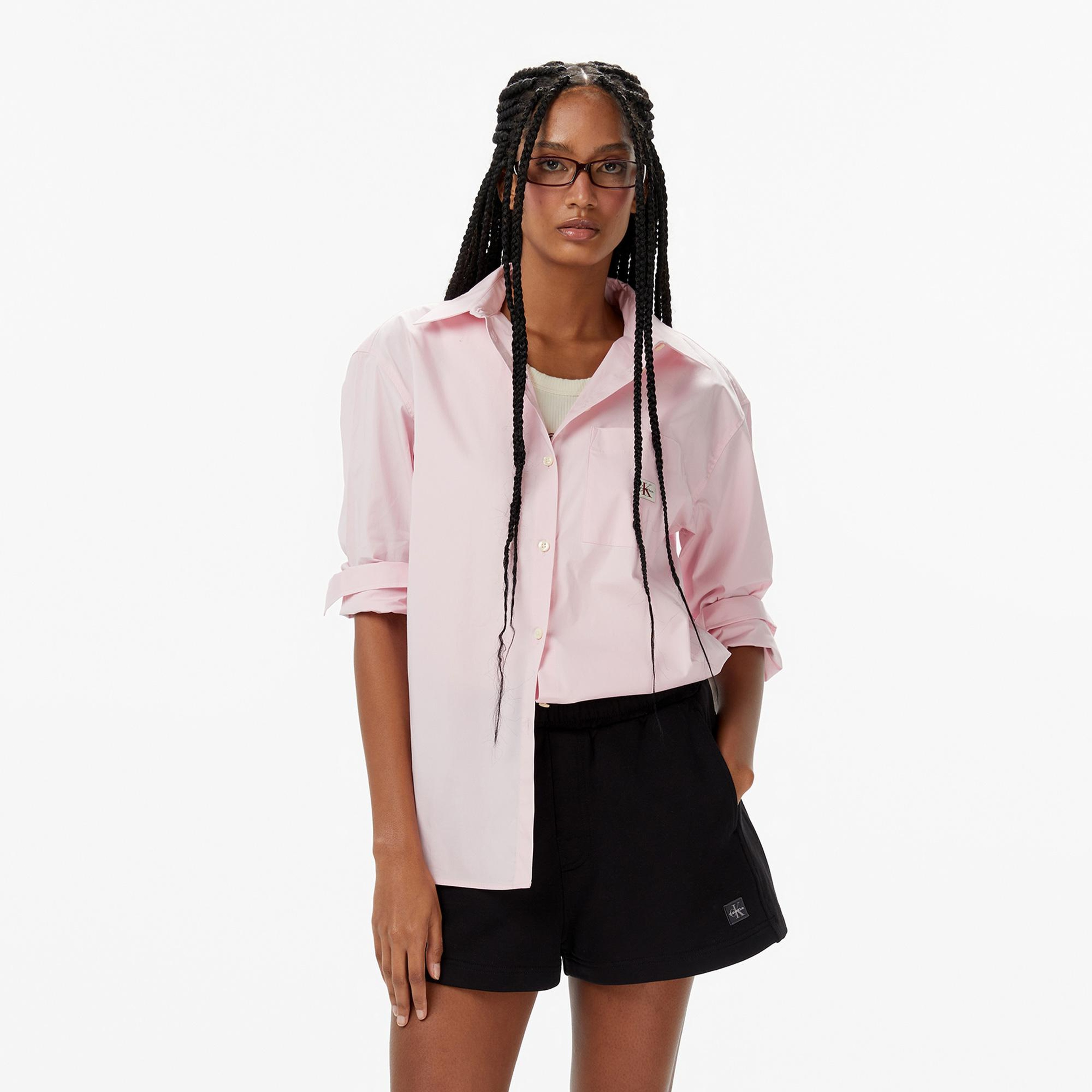 Calvin Klein Poplin Relaxed Kadın Pembe Gömlek