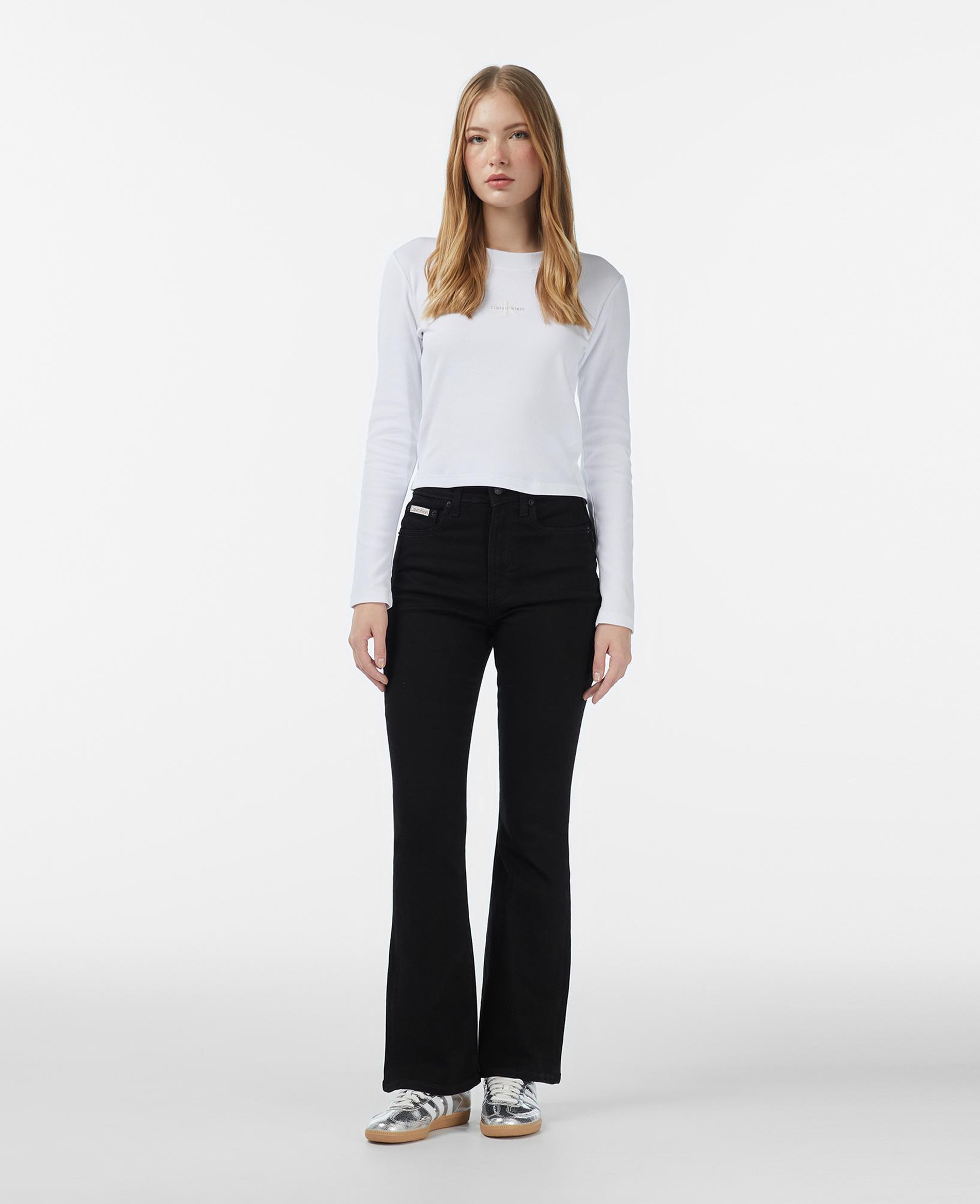Calvin Klein High Rise Flare Classic Black Kadın Siyah Jean