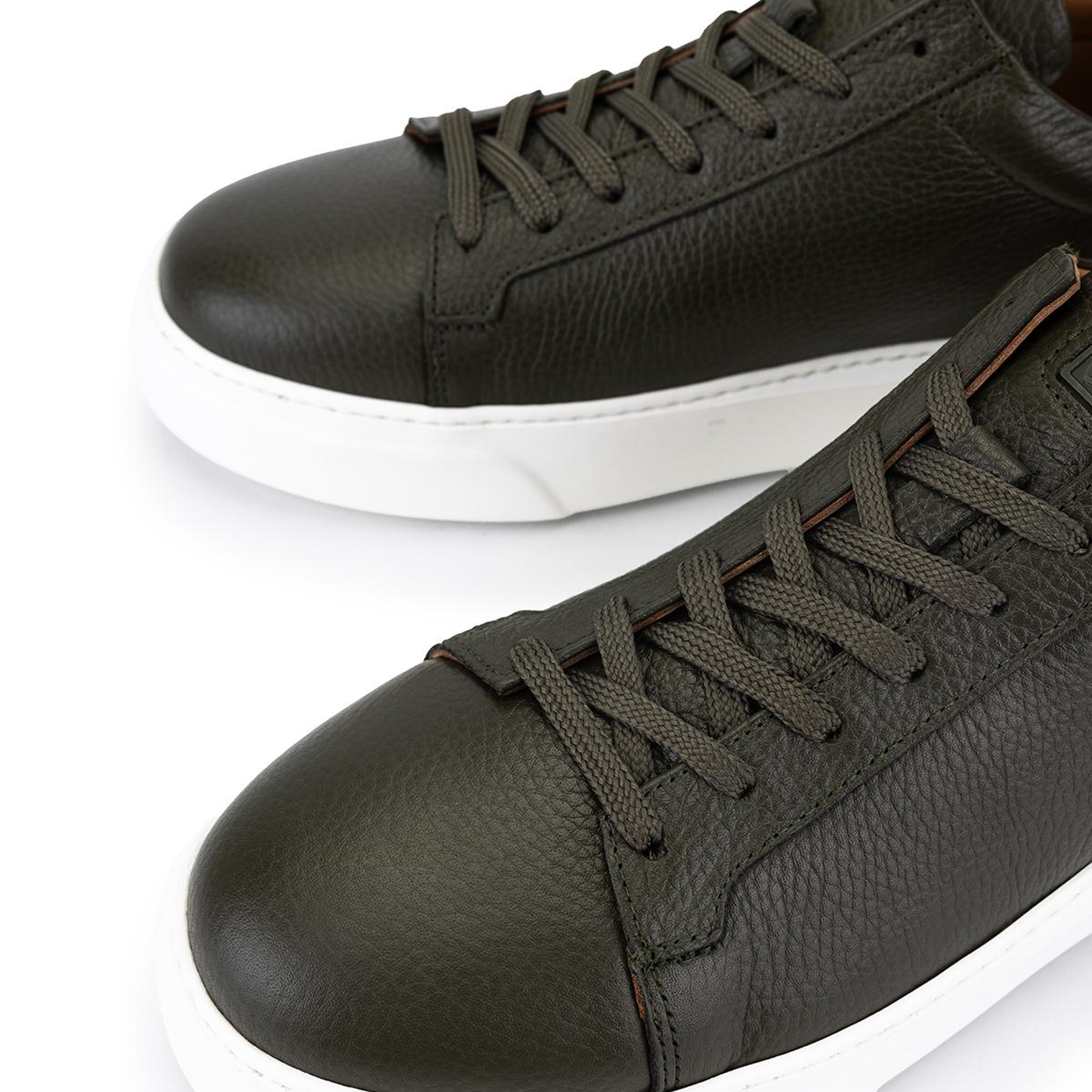 Tamer Tanca Erkek Hakiki Deri Haki Sneakers & Spor Ayakkabı
