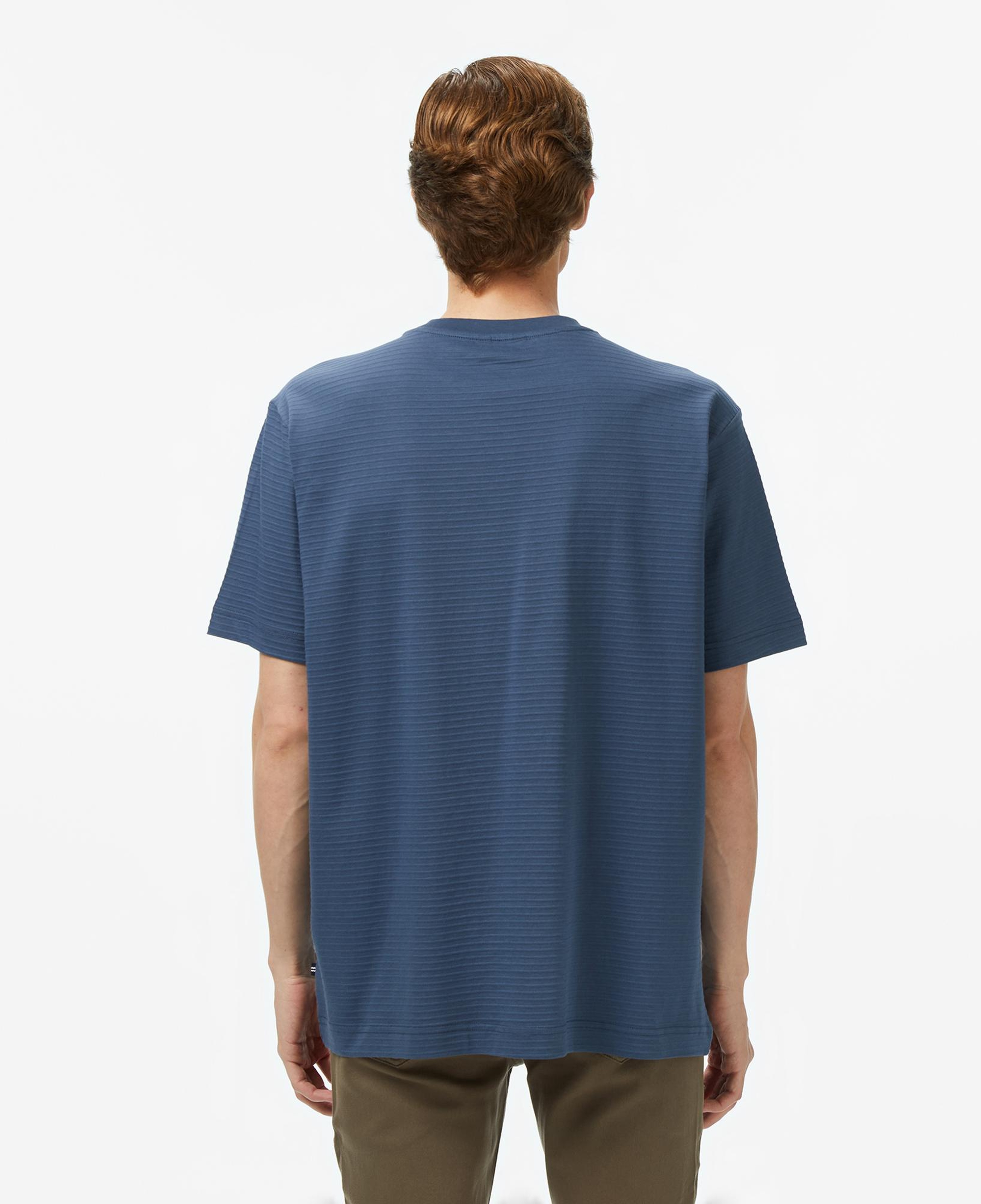 Nautica Erkek Mavi Regular Fit Çizgili T-Shirt