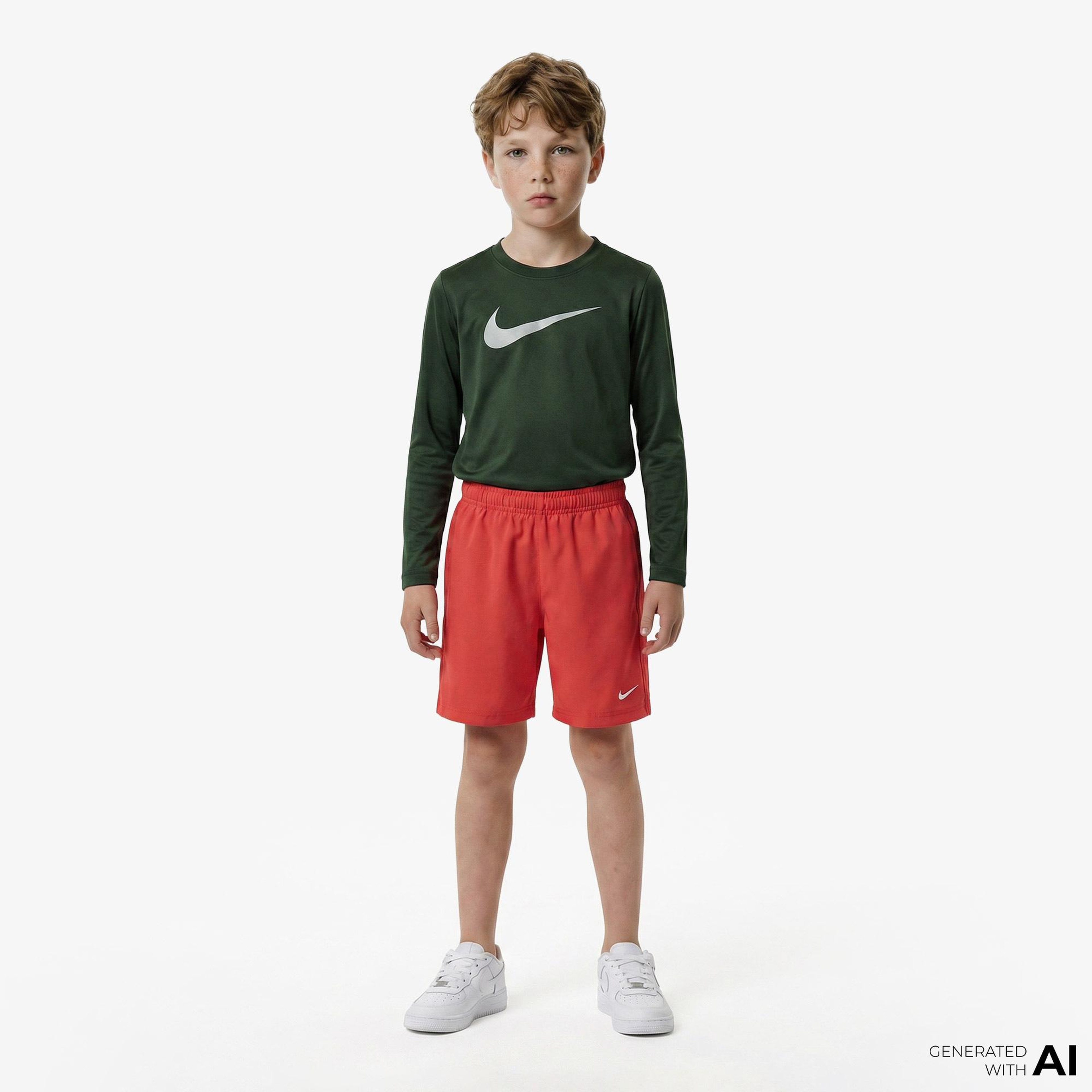 Nike Dri-Fit Multi Woven Çocuk Kırmızı Şort