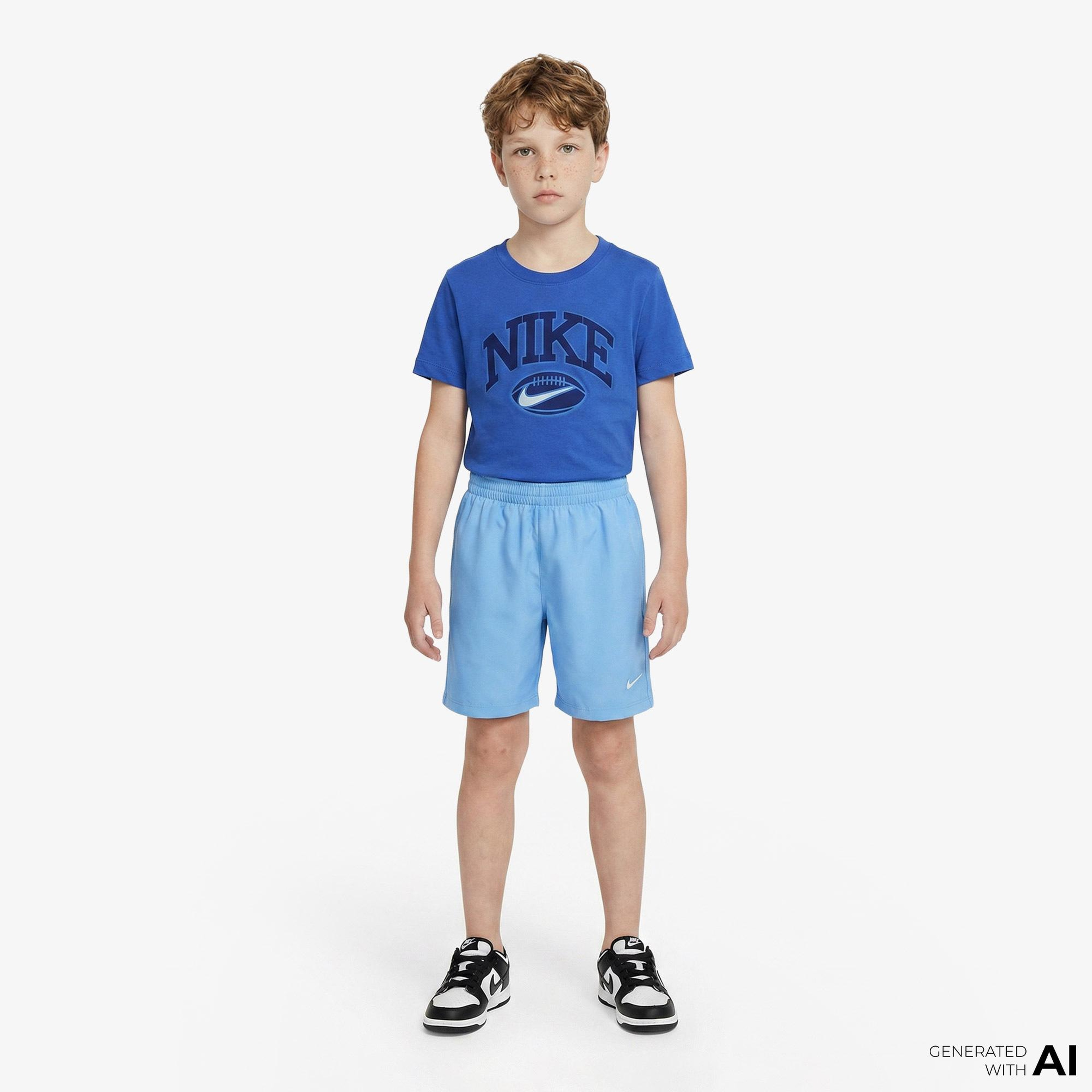 Nike Dri-Fit Multi Woven Çocuk Mavi Şort
