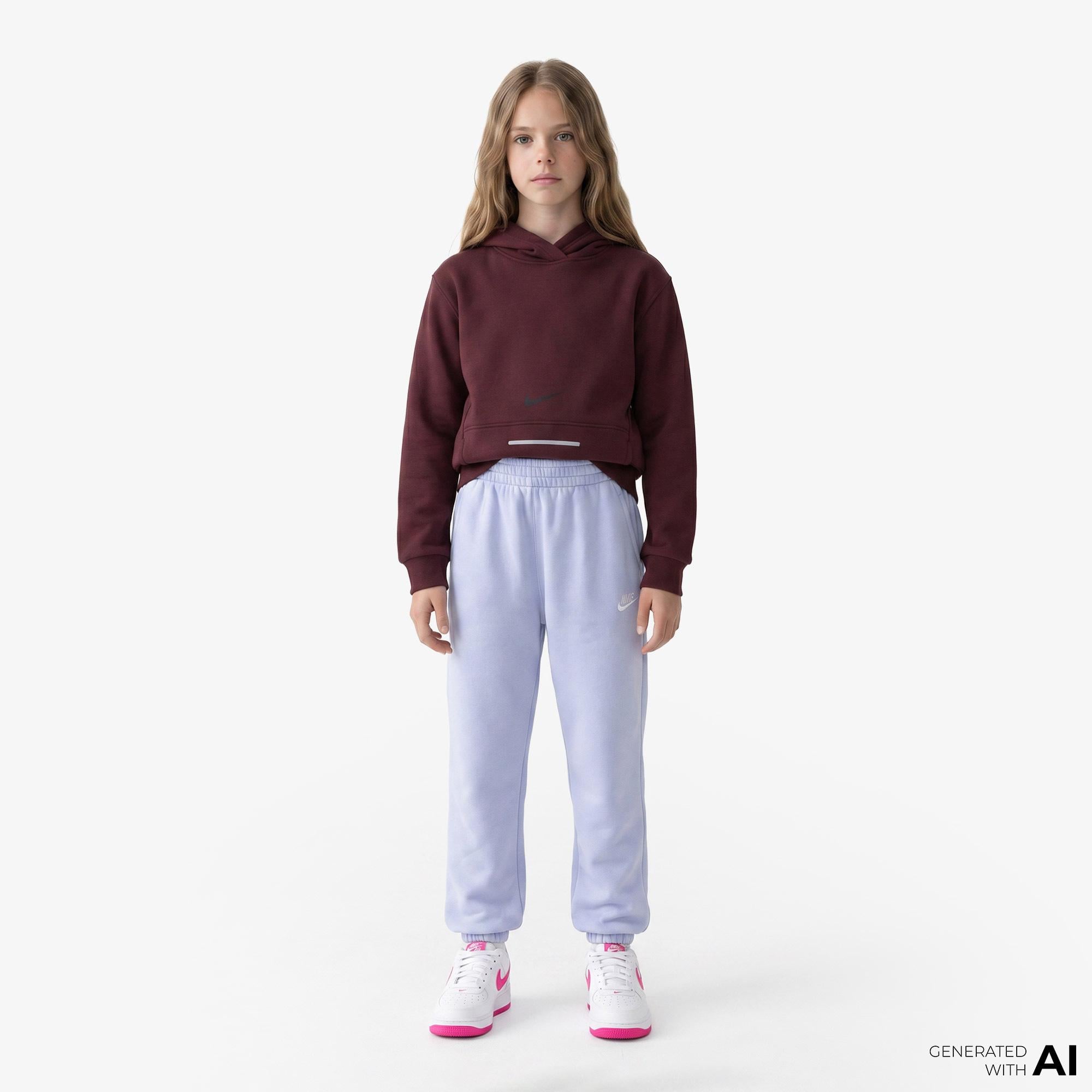 Nike Sportswear Club Fleece Loose Çocuk Lila Eşofman Altı