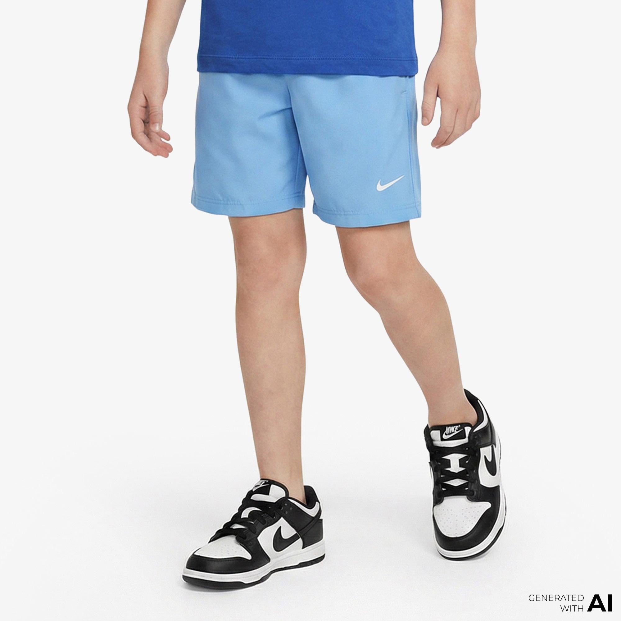 Nike Dri-Fit Multi Woven Çocuk Mavi Şort