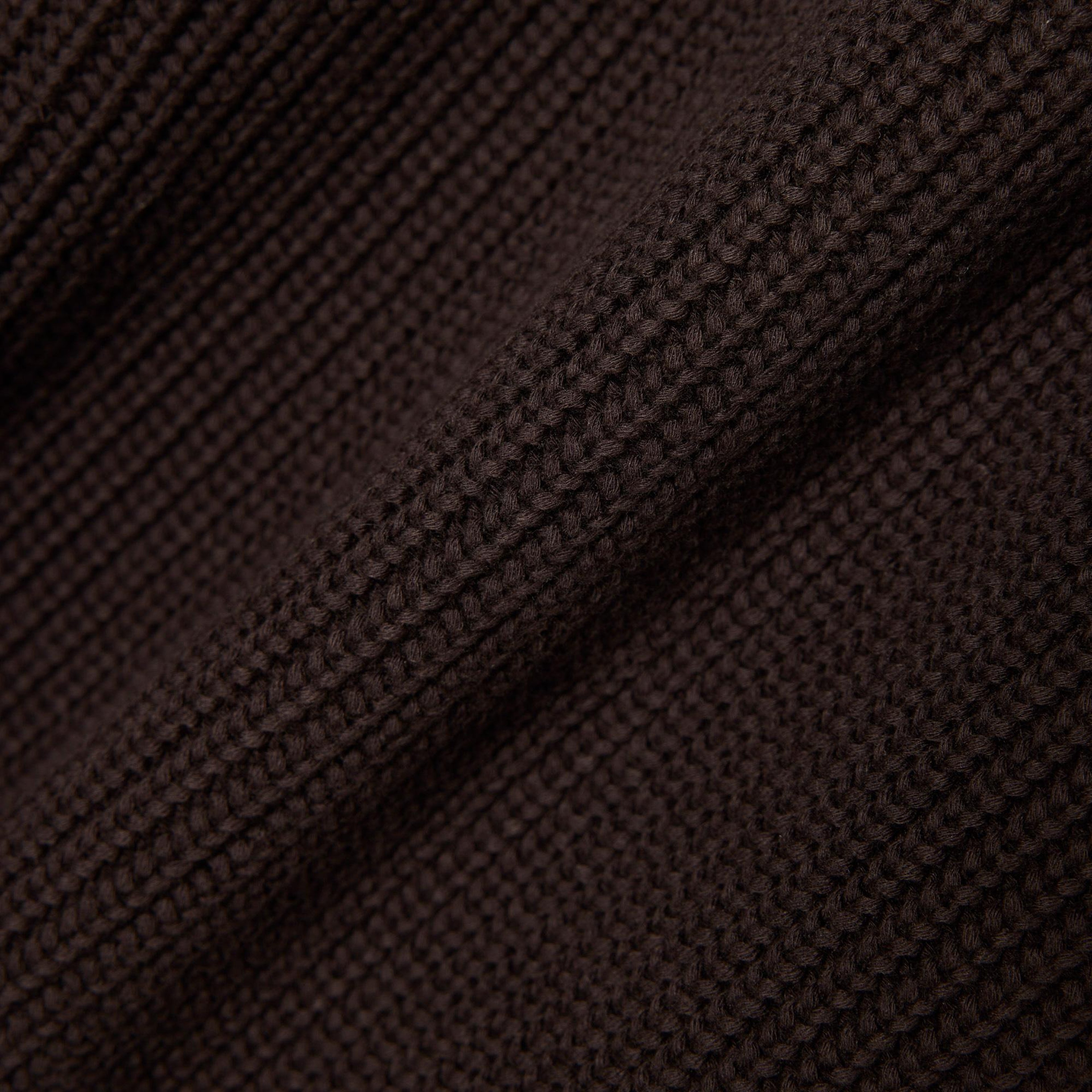 Erkek Relaxed Fit V Yaka Koyu Kahverengi Hırka