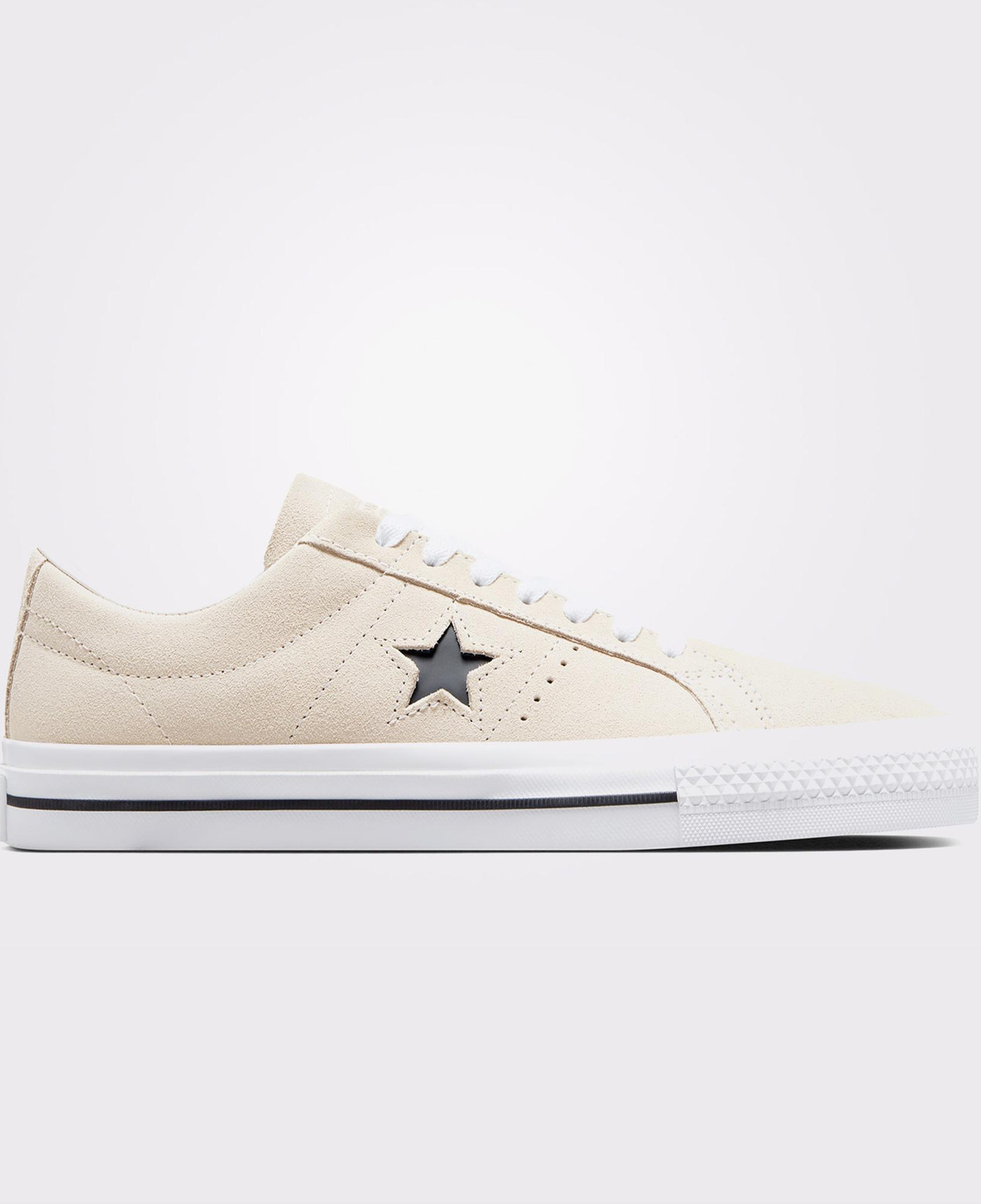 Converse Cons One Star Pro Suede Unisex Krem Sneaker