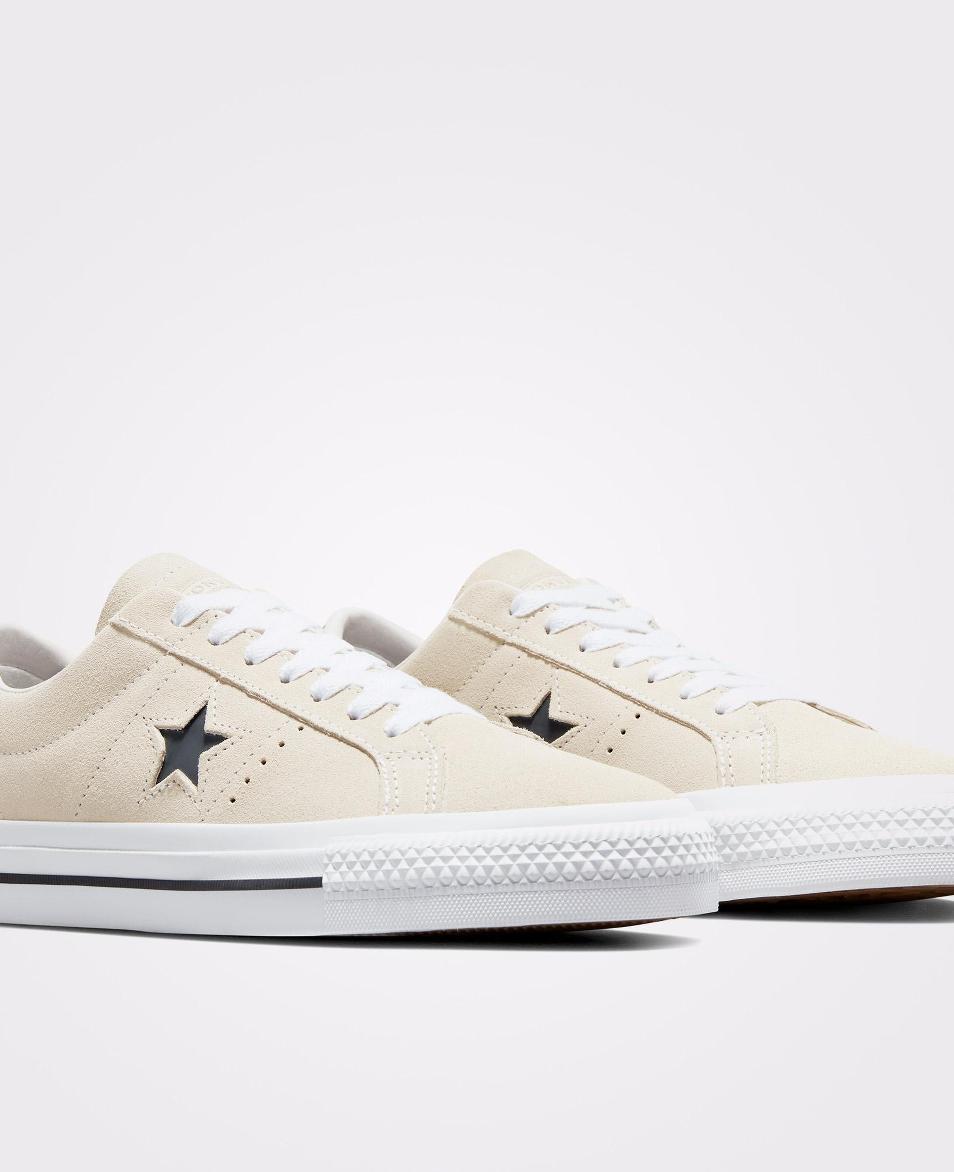 Converse Cons One Star Pro Suede Unisex Krem Sneaker