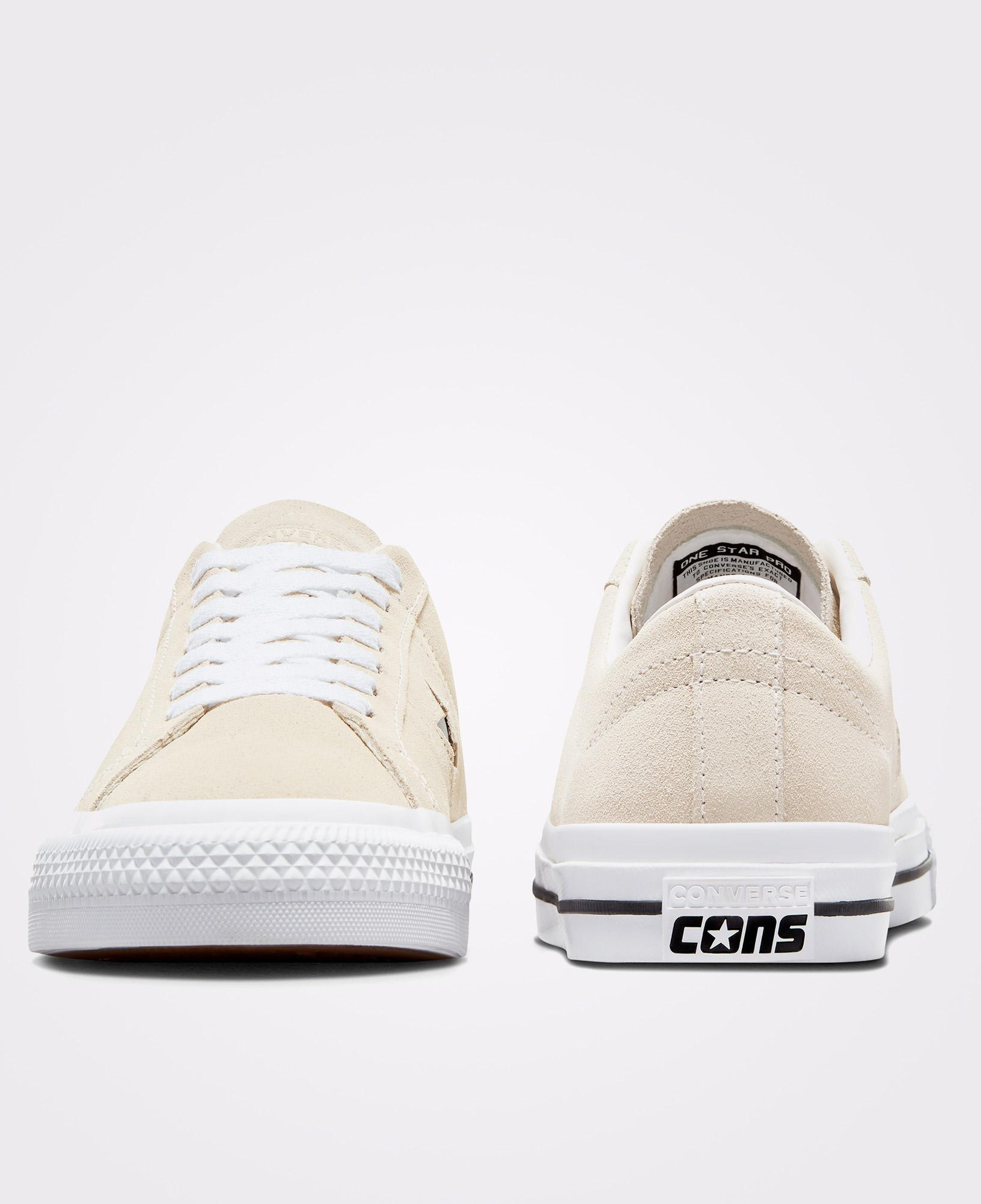 Converse Cons One Star Pro Suede Unisex Krem Sneaker