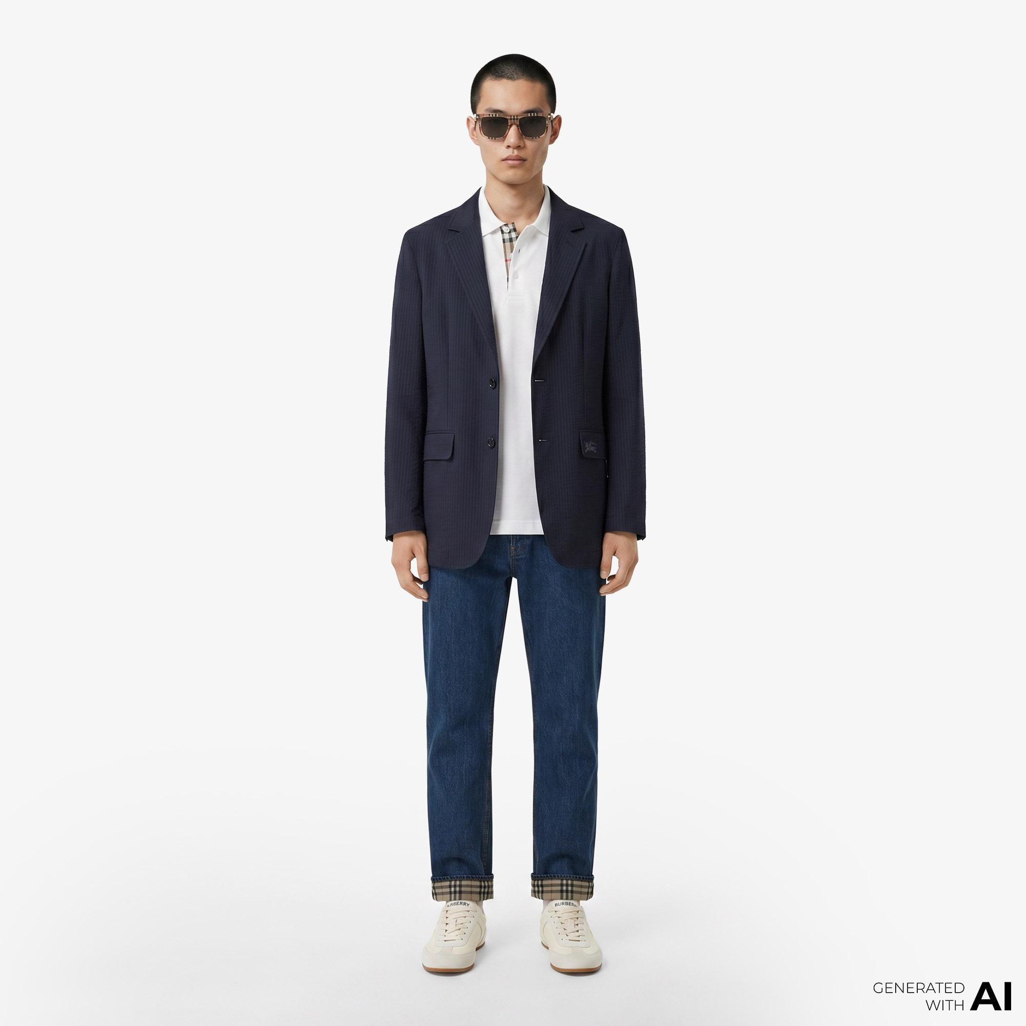 Burberry Erkek Lacivert Ceket