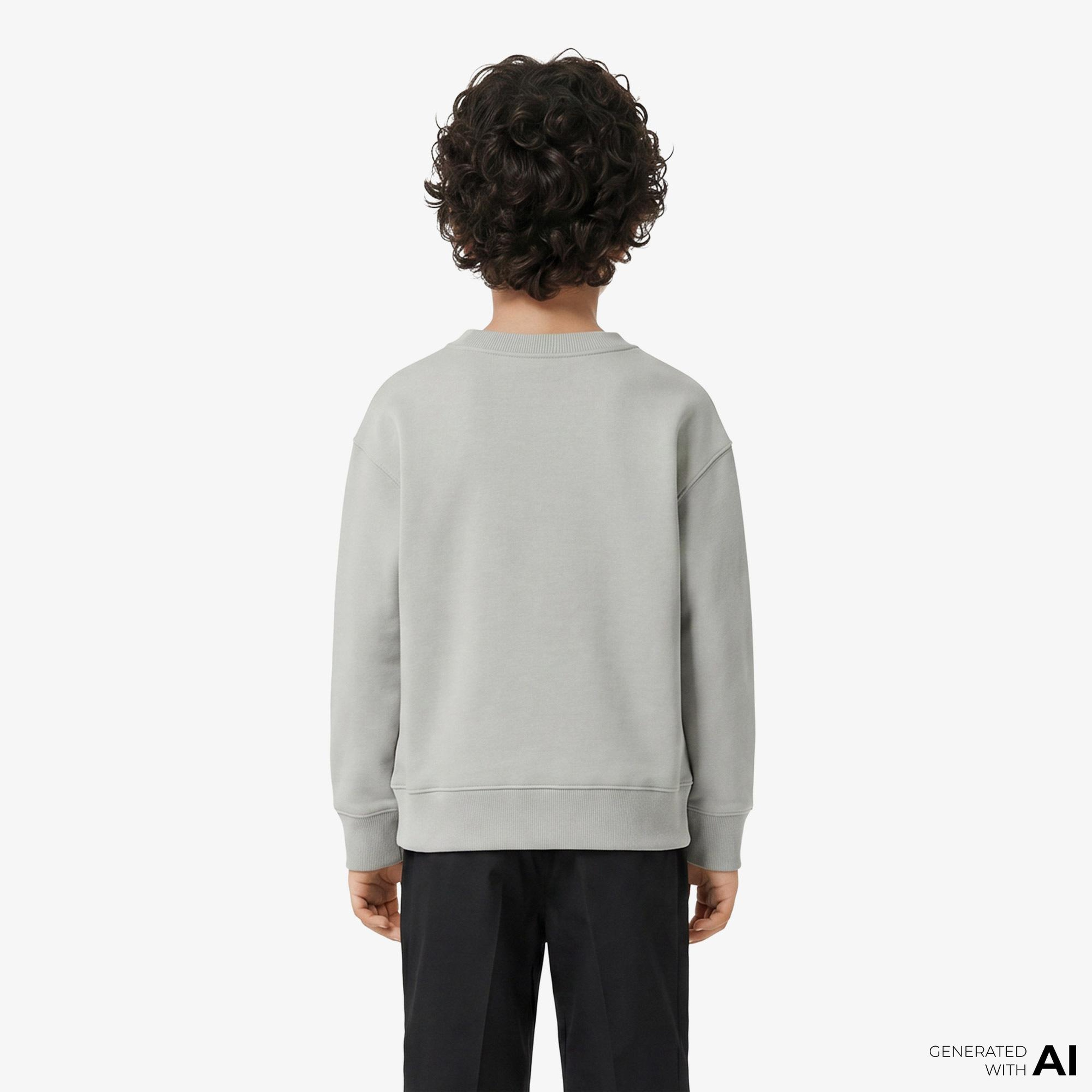Burberry Mathew Teddy Çocuk Gri Sweatshirt