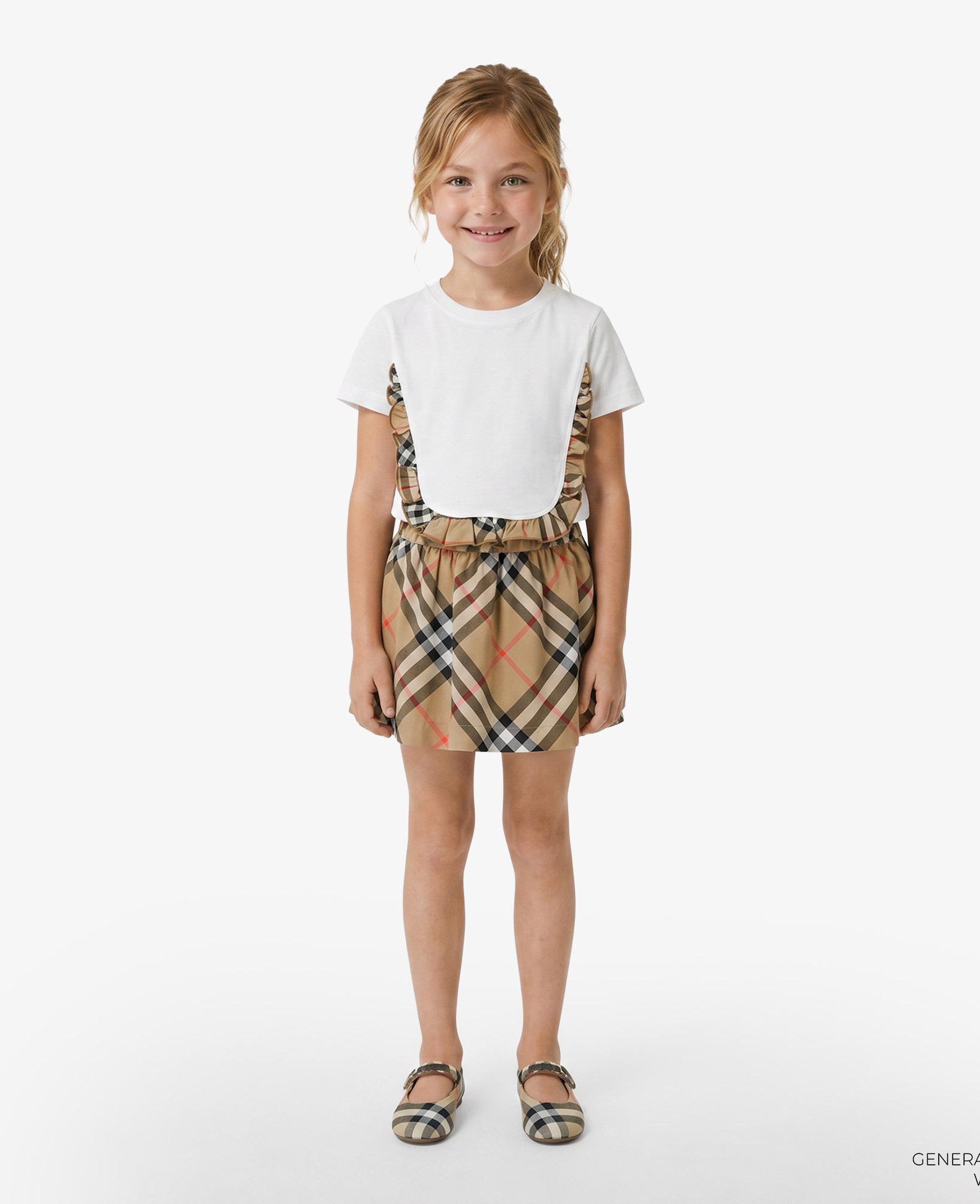 Burberry Roxy Frıll Çocuk Beyaz T-Shirt