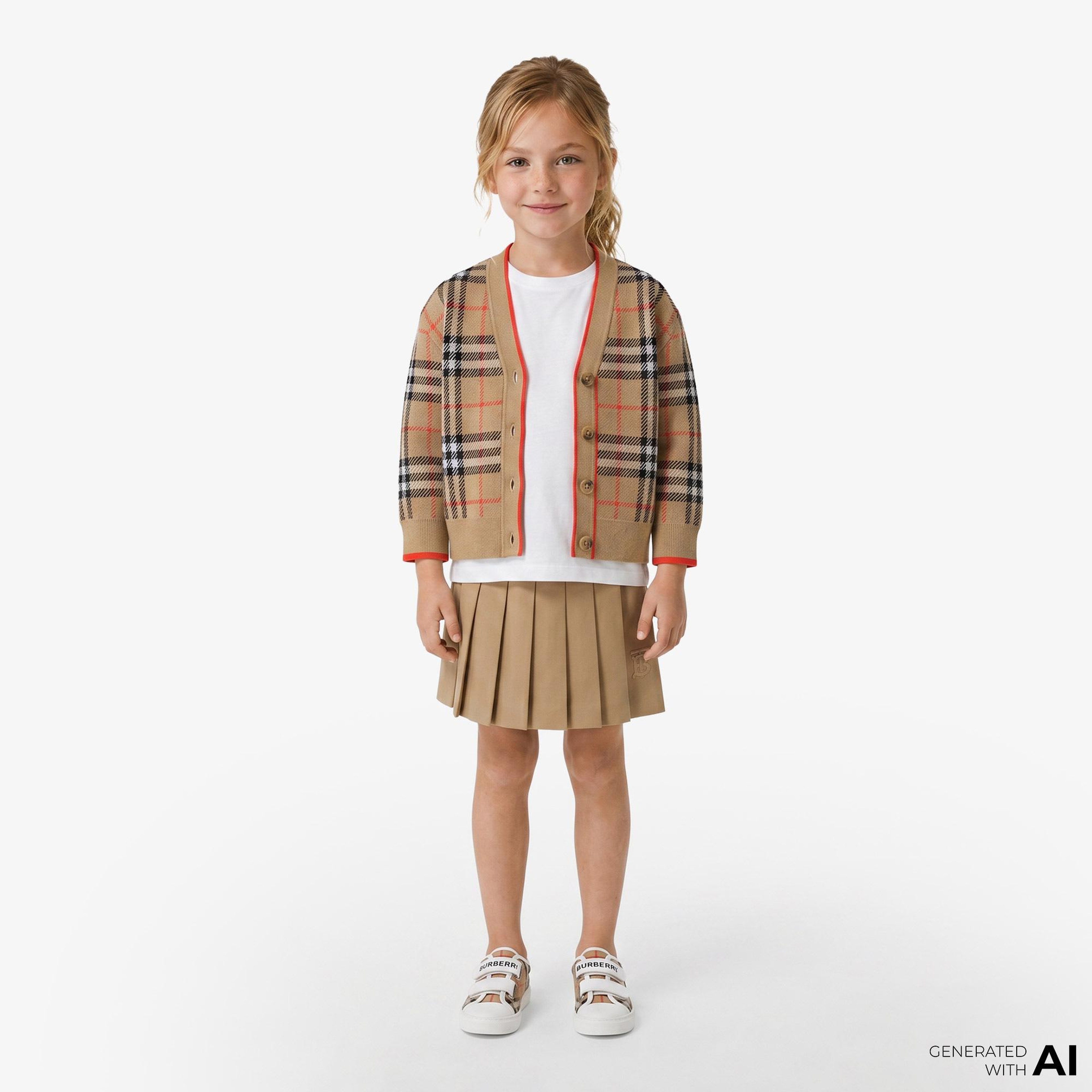 Burberry Graham Check Çocuk Bej Hırka