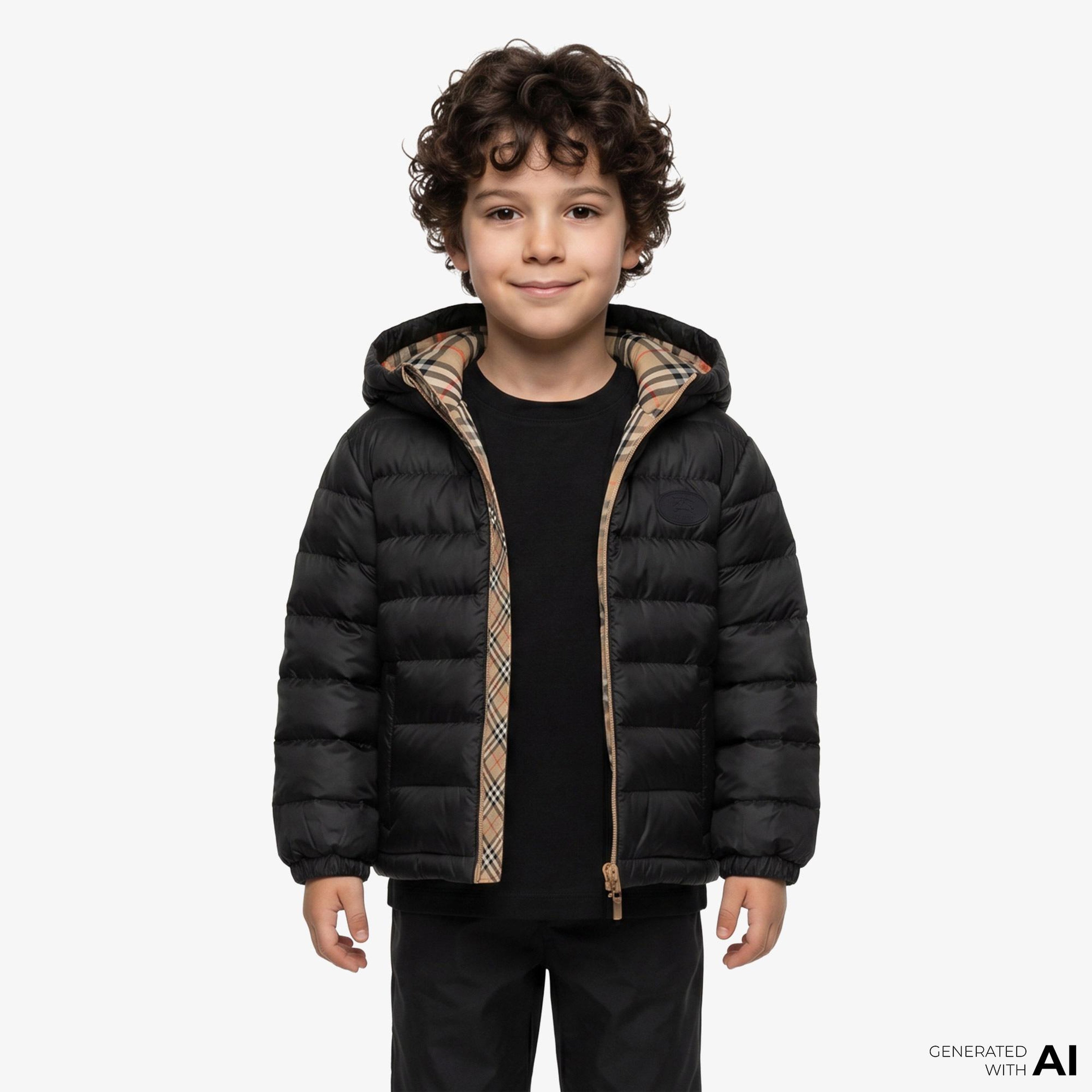 Burberry Henry Çocuk Siyah Mont