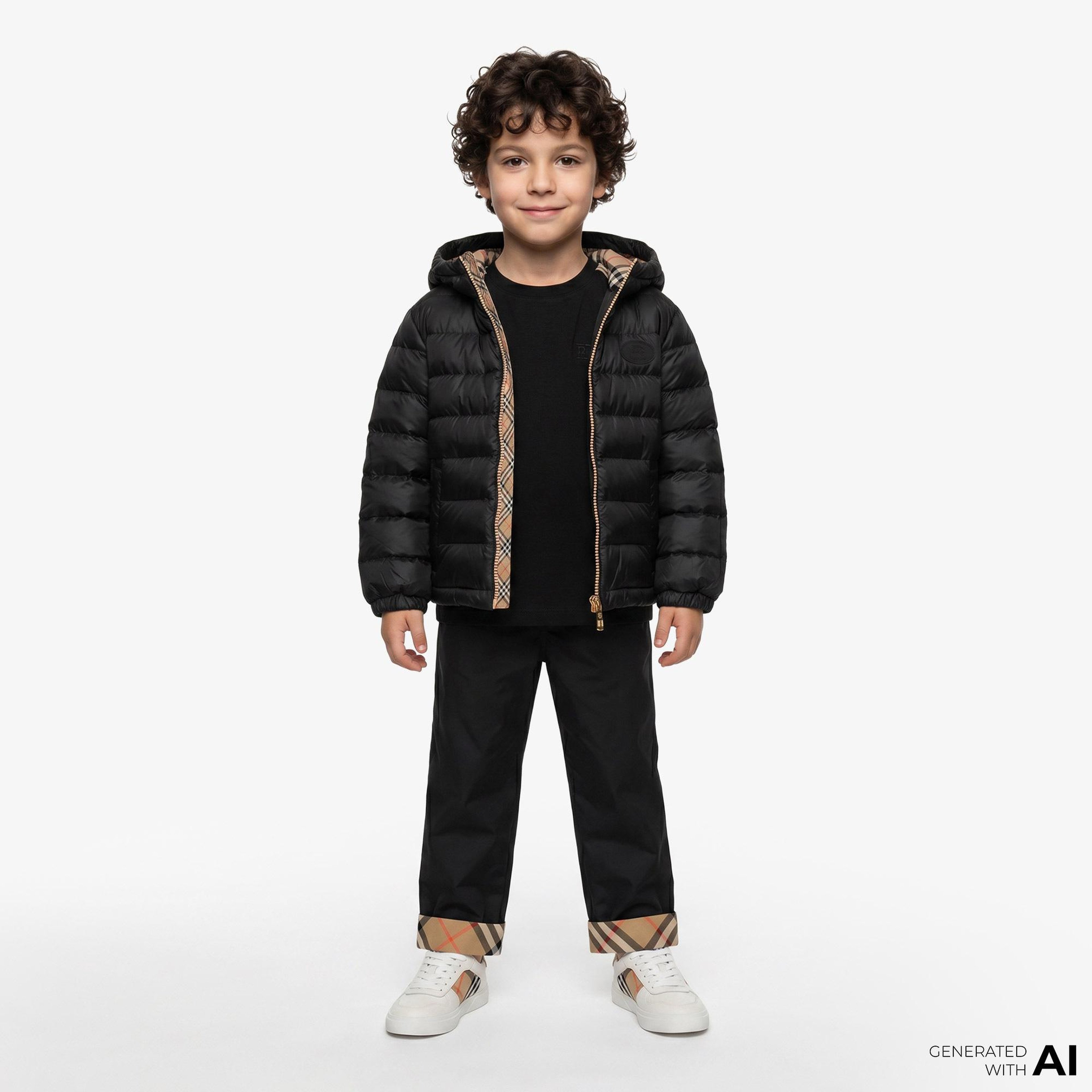 Burberry Henry Çocuk Siyah Mont