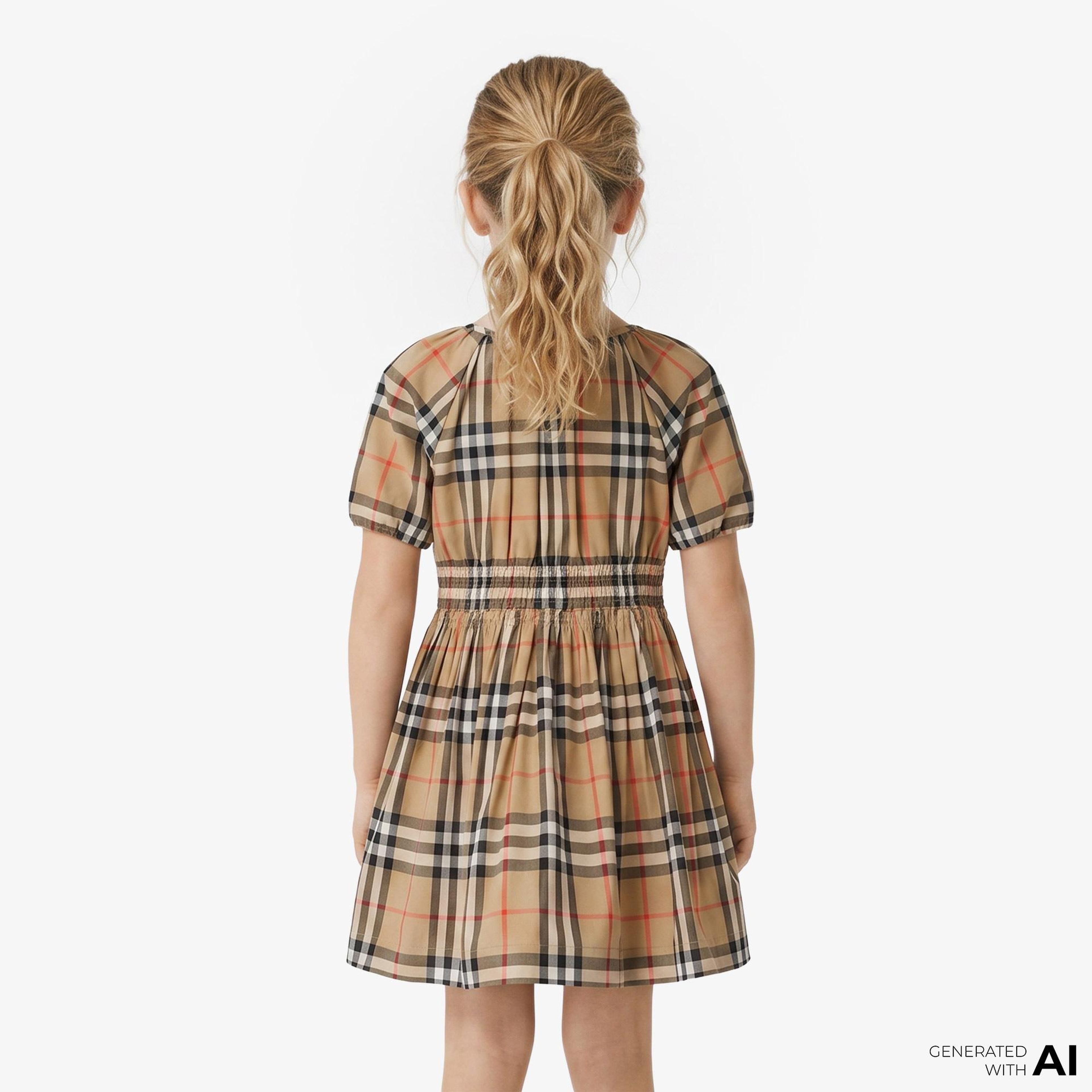 Burberry Rumı Check Çocuk Bej Elbise