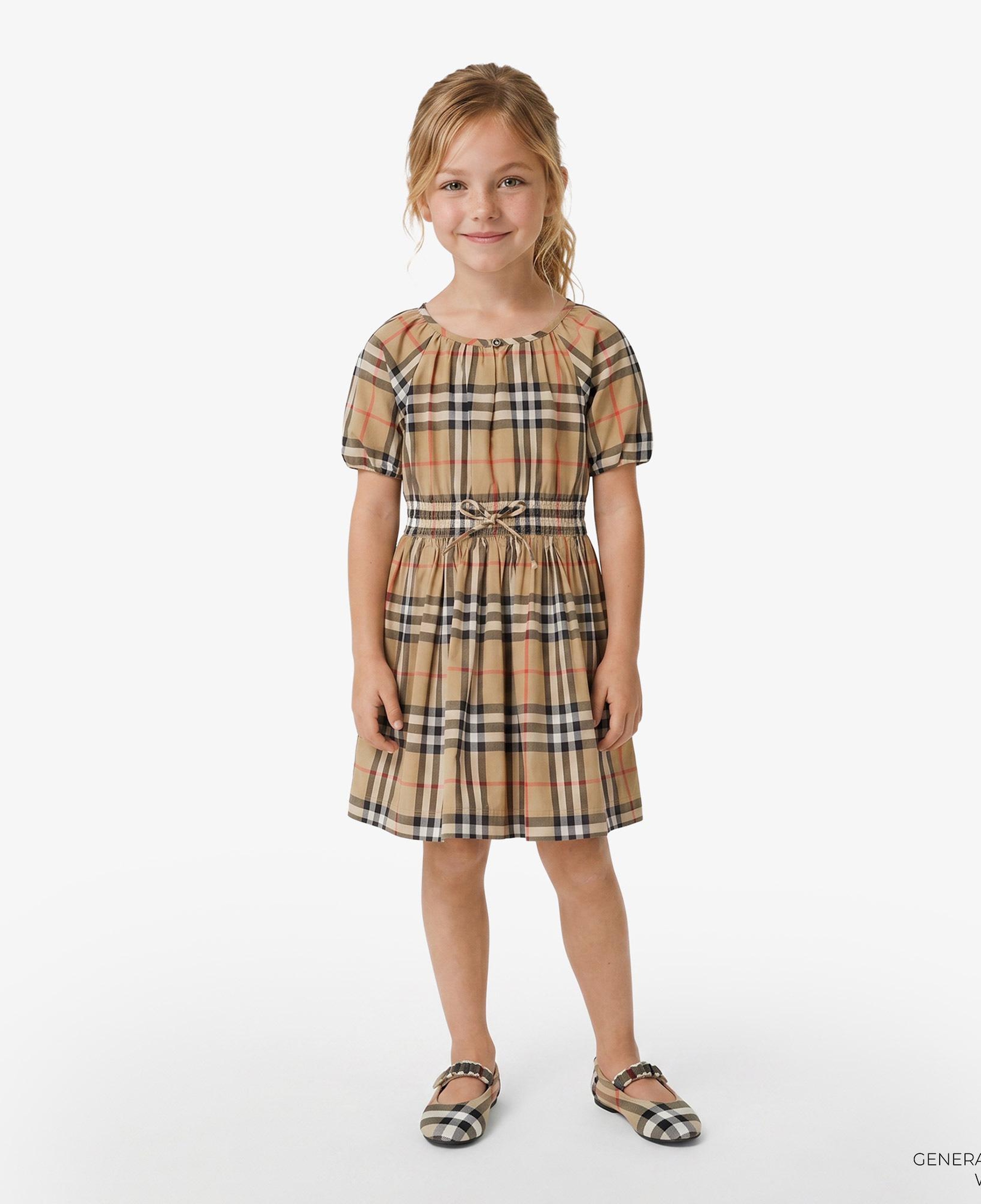 Burberry Rumı Check Çocuk Bej Elbise