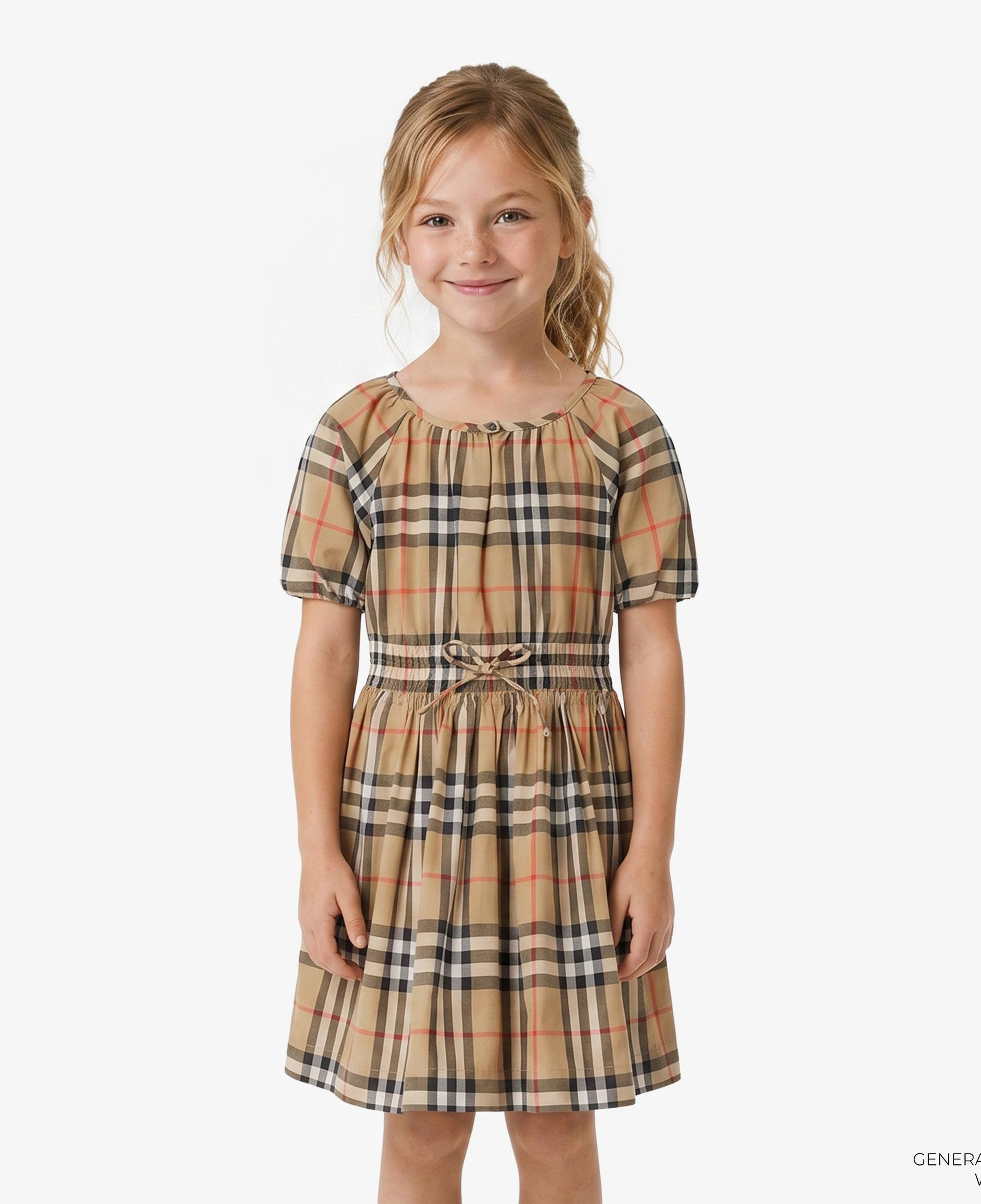 Burberry Rumı Check Çocuk Bej Elbise