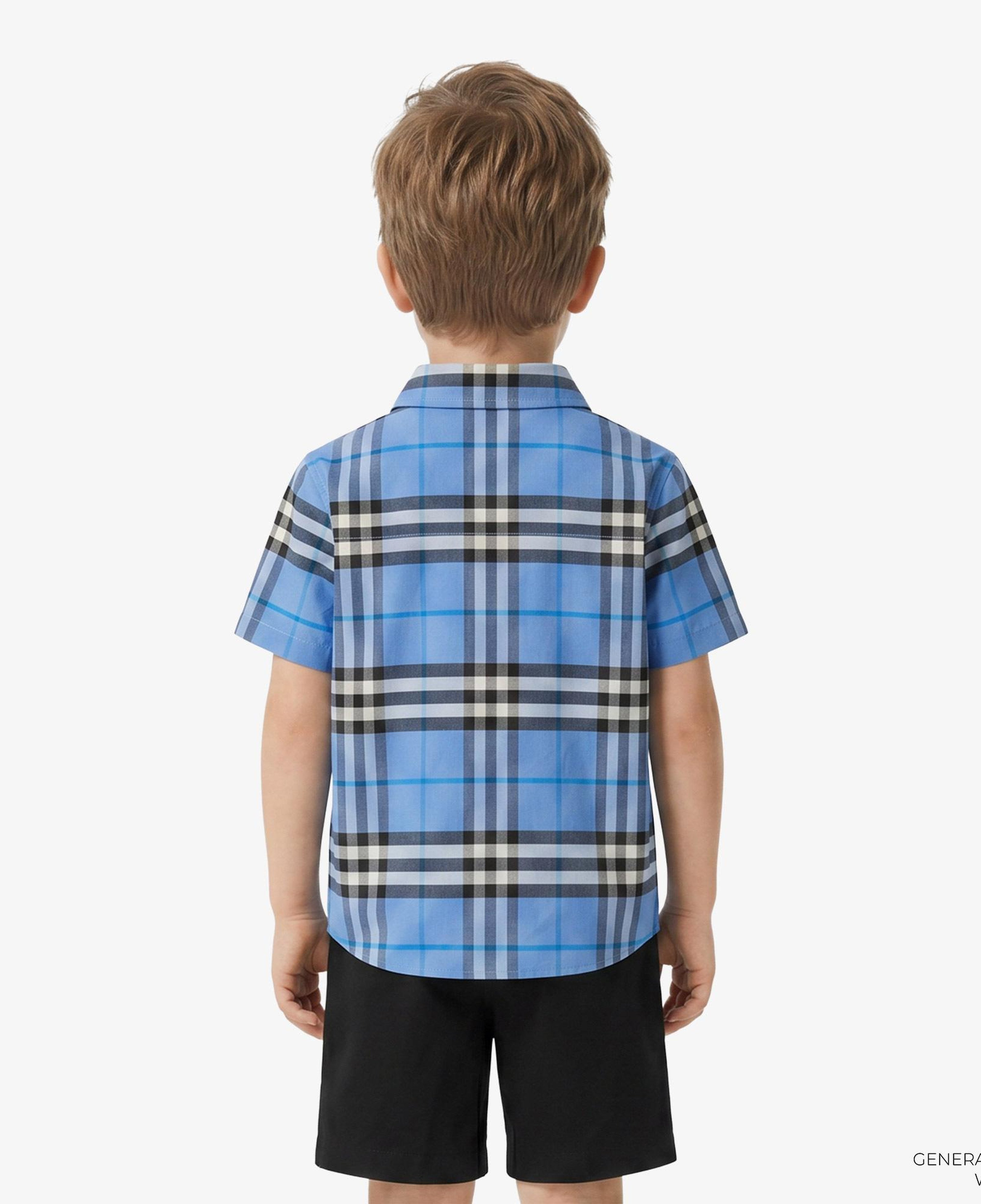 Burberry Owen Check Çocuk Mavi Gömlek