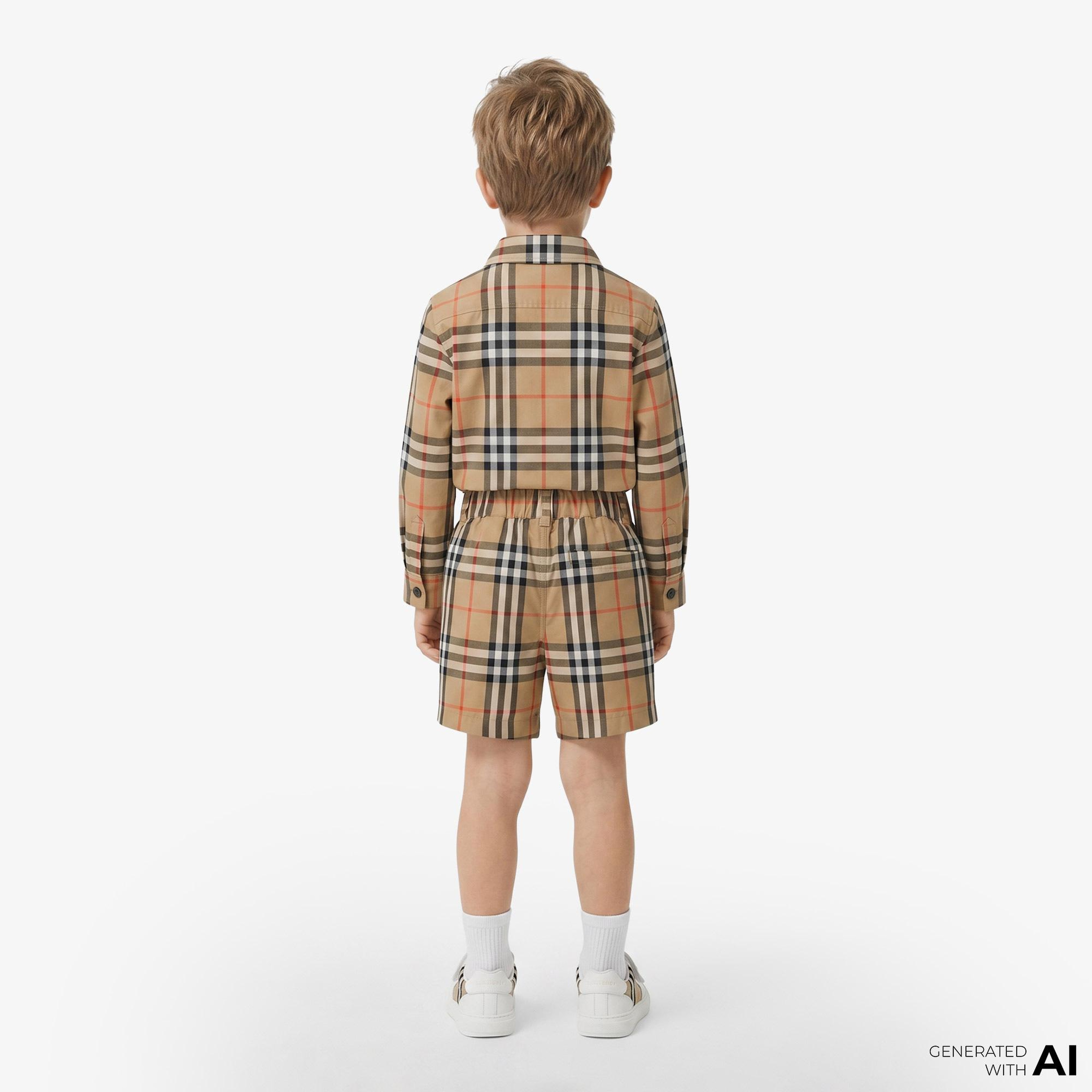 Burberry Oscar Check Çocuk Bej Şort