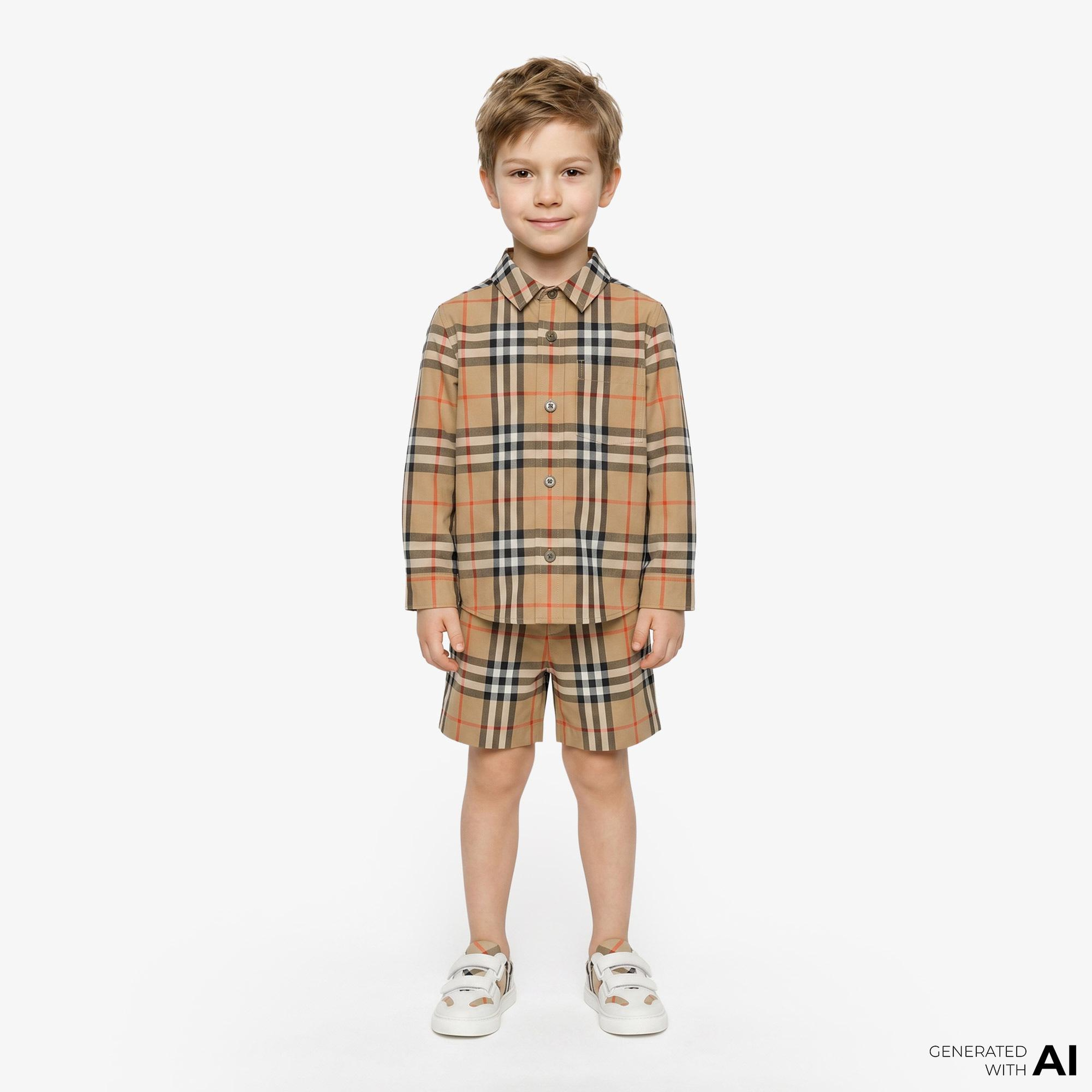 Burberry Oscar Check Çocuk Bej Şort