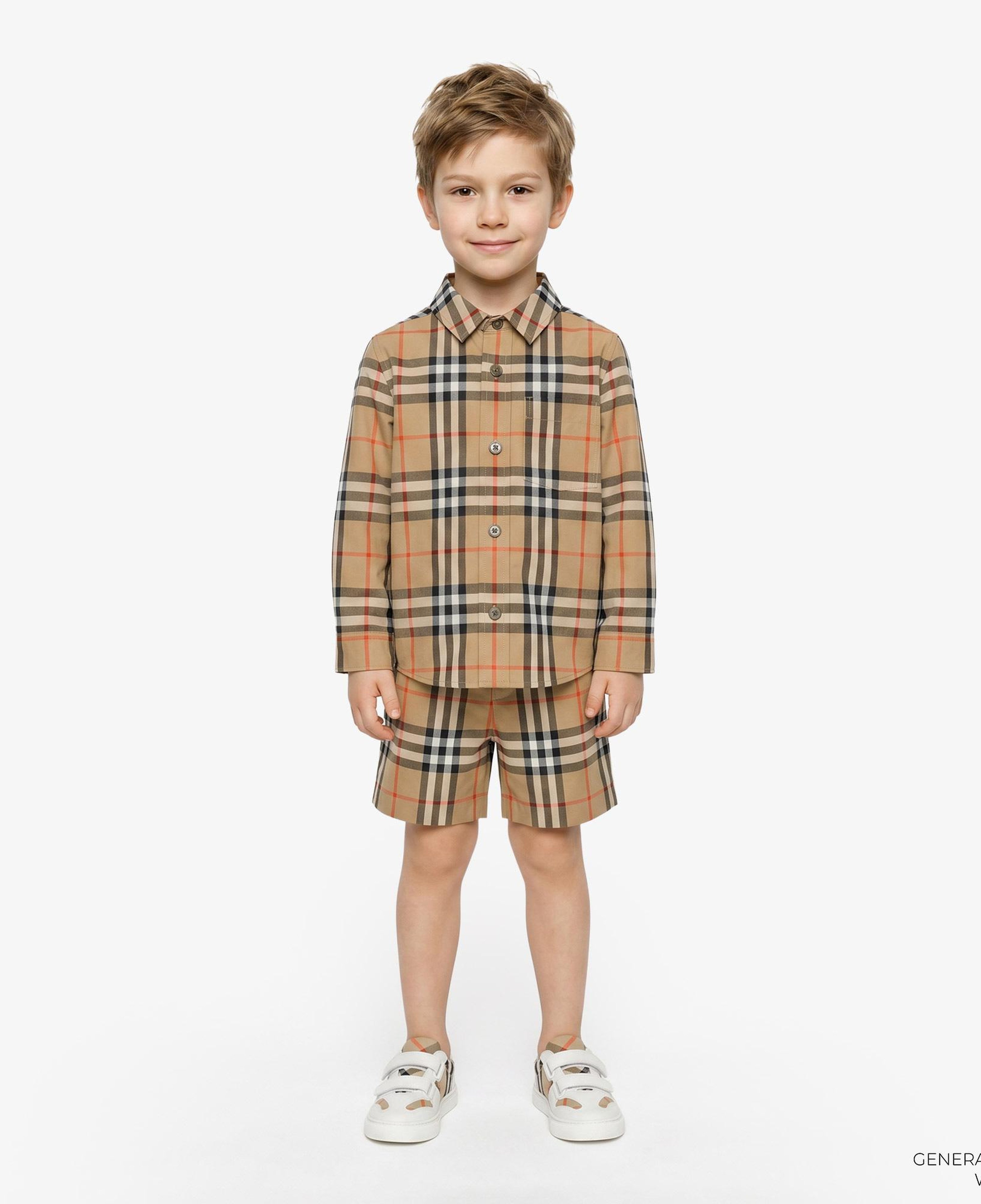 Burberry Oscar Check Çocuk Bej Şort